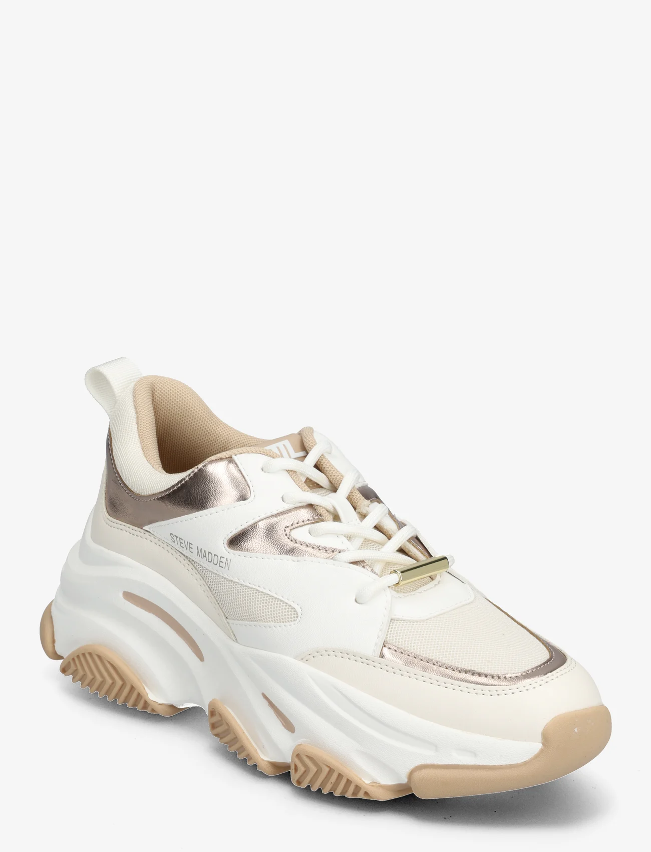 Steve Madden - Progressive Sneaker - sportiska stila apavi ar pazeminātu potītes daļu - cream rose gld - 0
