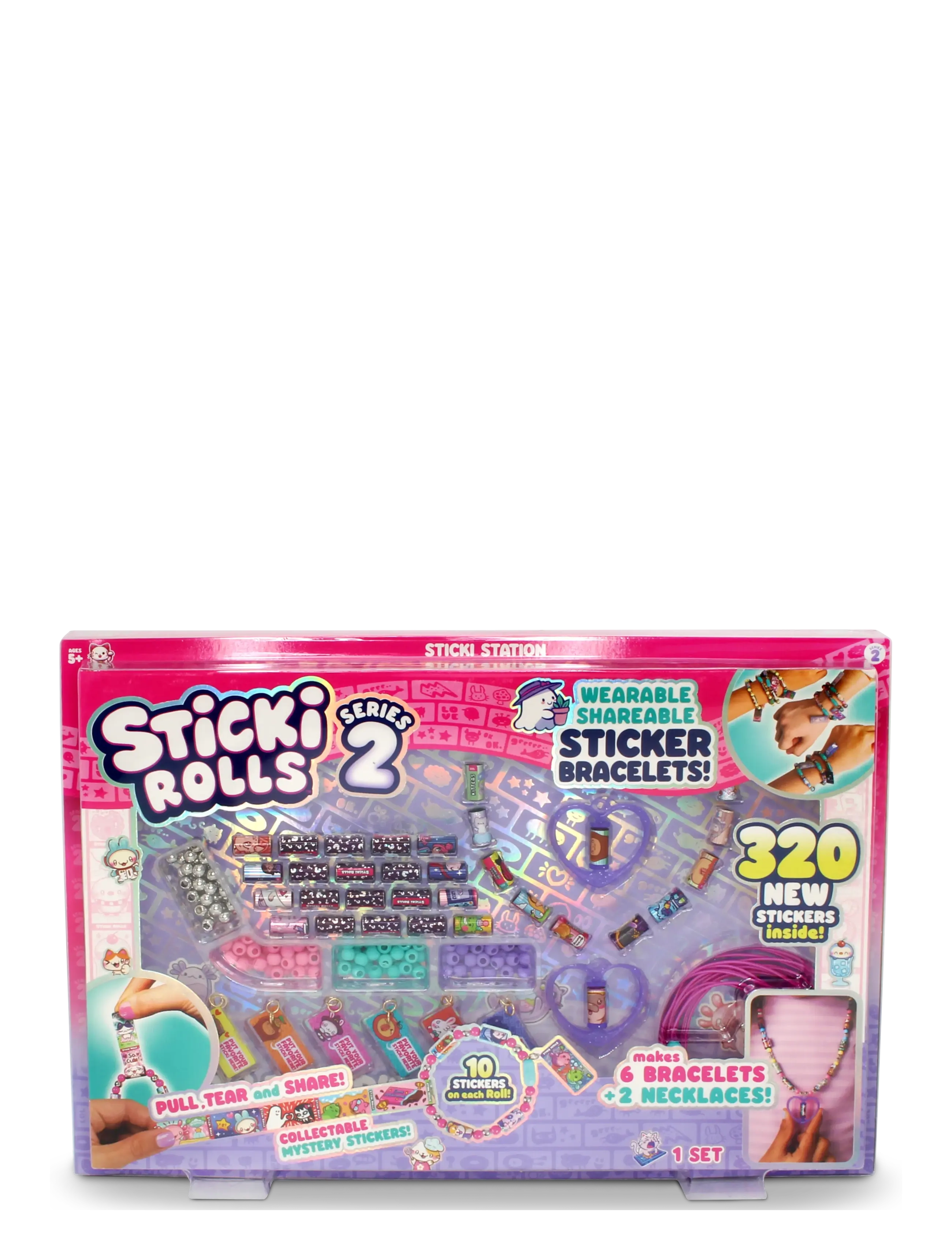 Sticki Rolls Sticki Rolls Sticki Station S2, One Size, Pink, Håndværk > Klistermærker, Børn