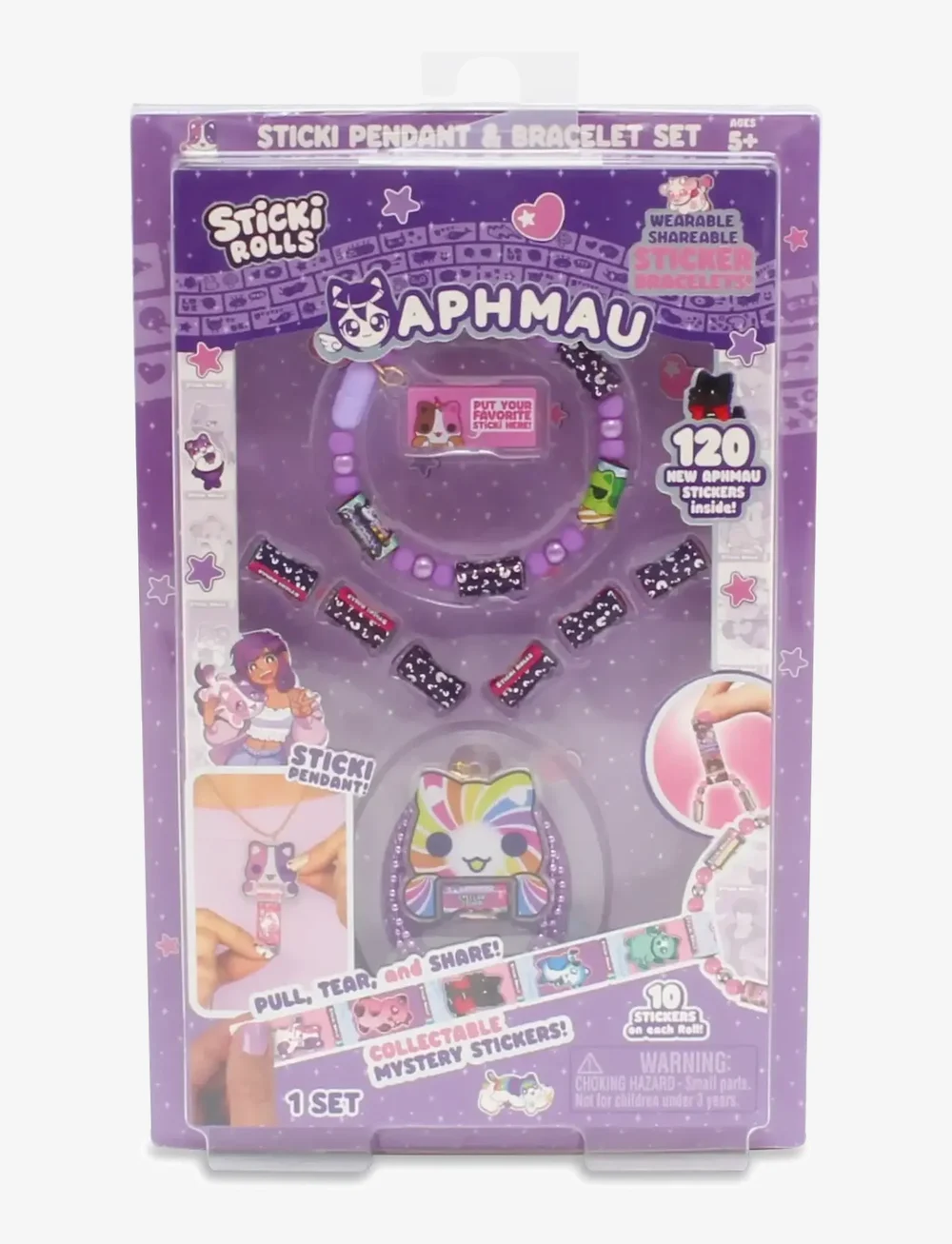 Sticki Rolls - STICKI ROLLS STICKI APHMAU PENDANT - klistermärken - multi colour - 0