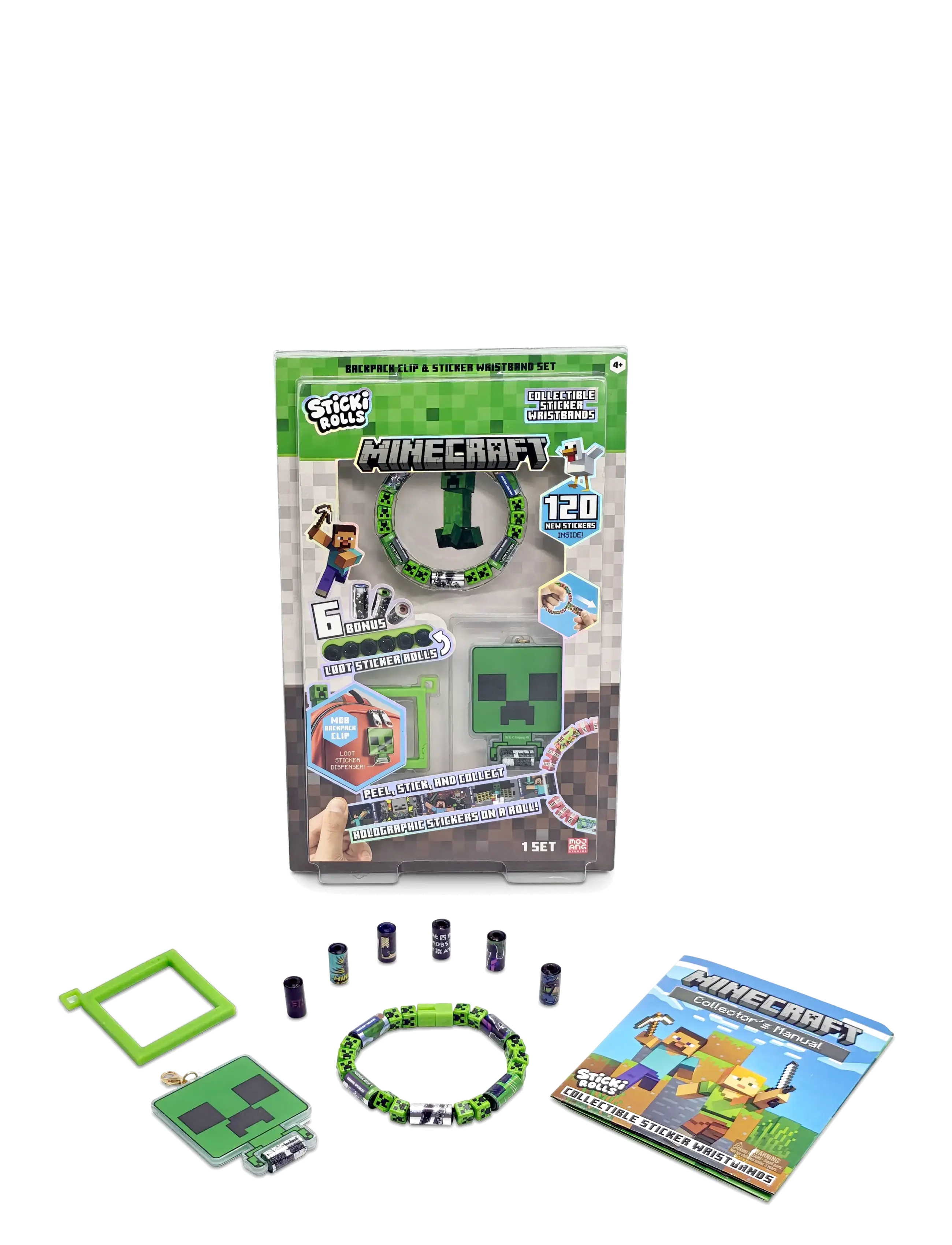 Sticki Rolls - STICKI ROLLS STICKI CLIP & BRACELET MINECRAFT CDU - klistermærker - multi colour - 2