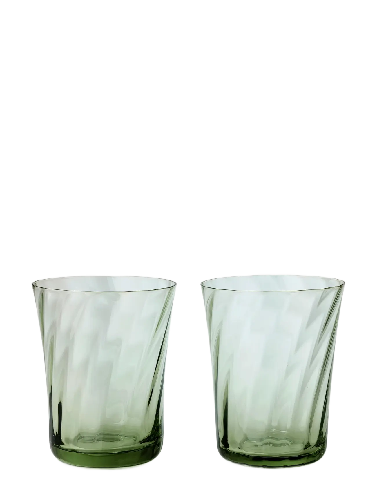 Stilleben Concave Glass - Box of 2 - STILLEBEN - MOSS GREEN / green