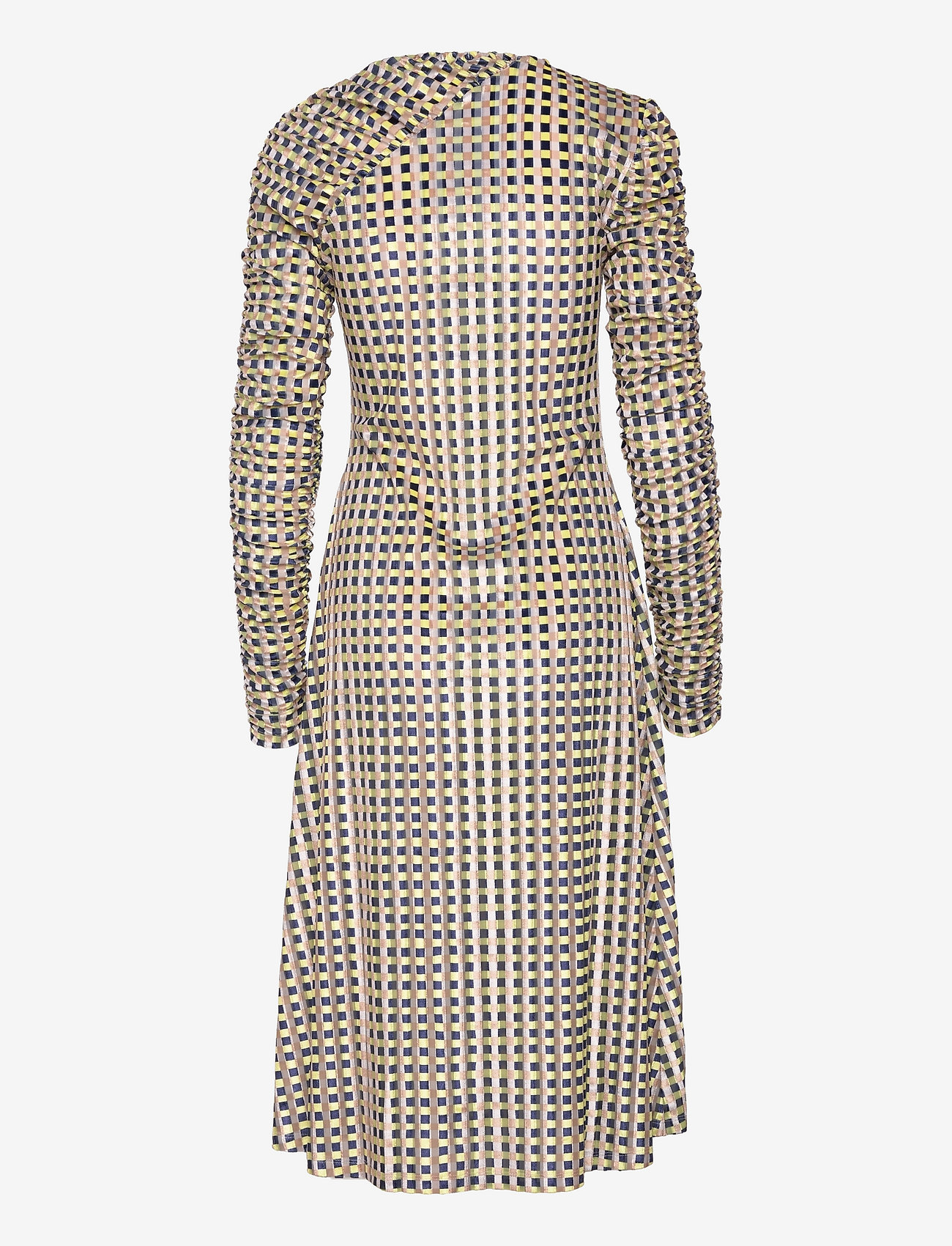 STINE GOYA - Ellie, 1295 Lurex Velvet Devore - gingham yellow - 1
