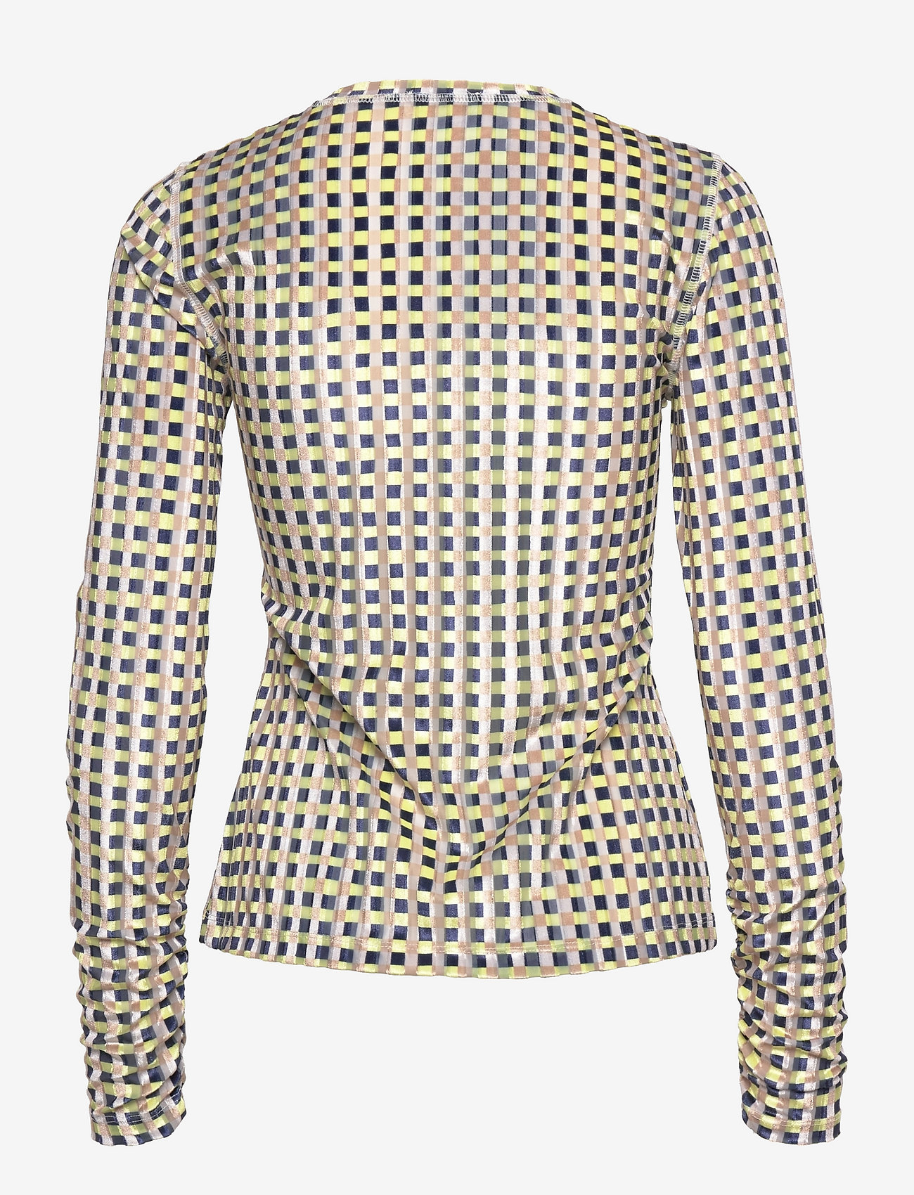 STINE GOYA - Delila, 1295 Lurex Velvet Devore - gingham yellow - 1