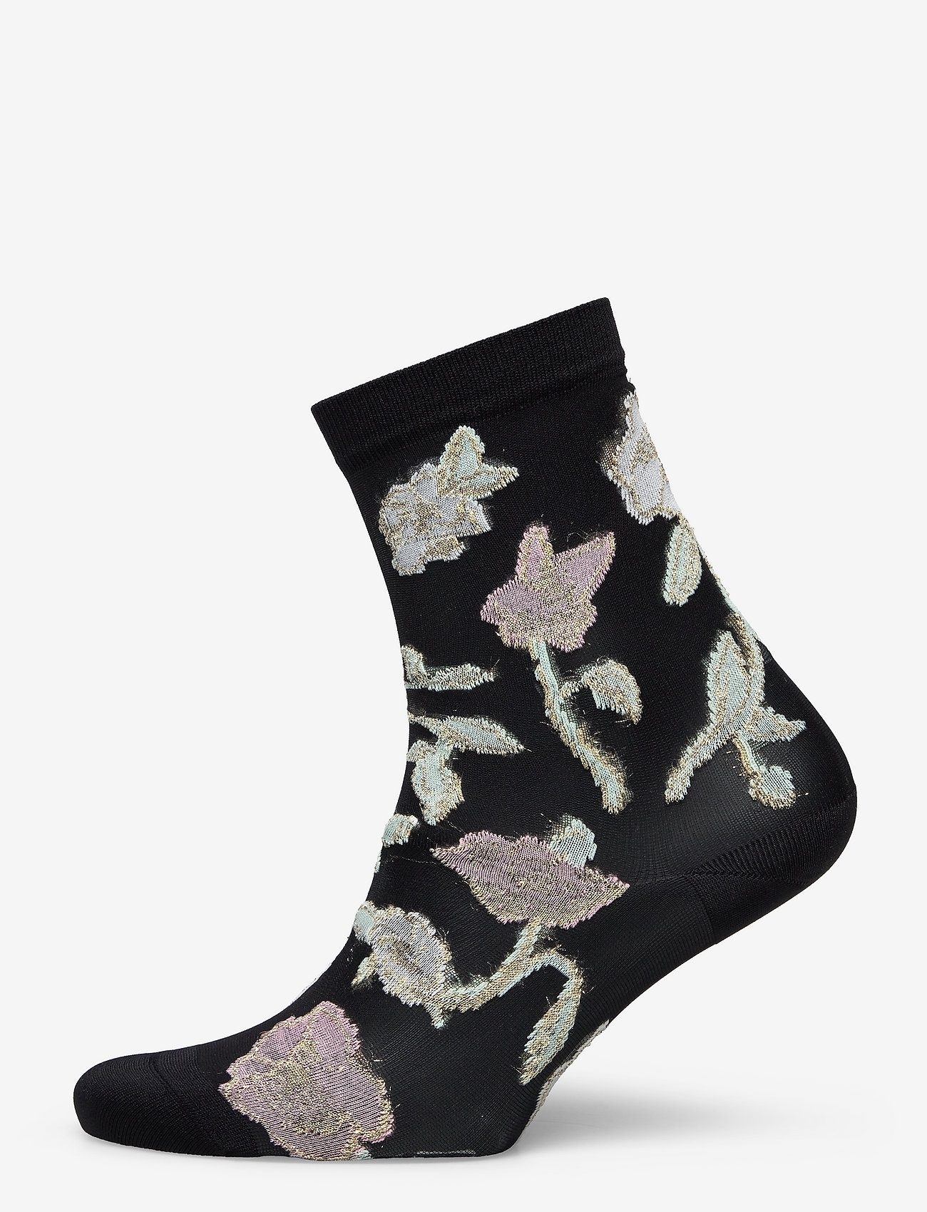 STINE GOYA - Iggy, 1336 Lurex Transparent Socks - flowers - 0