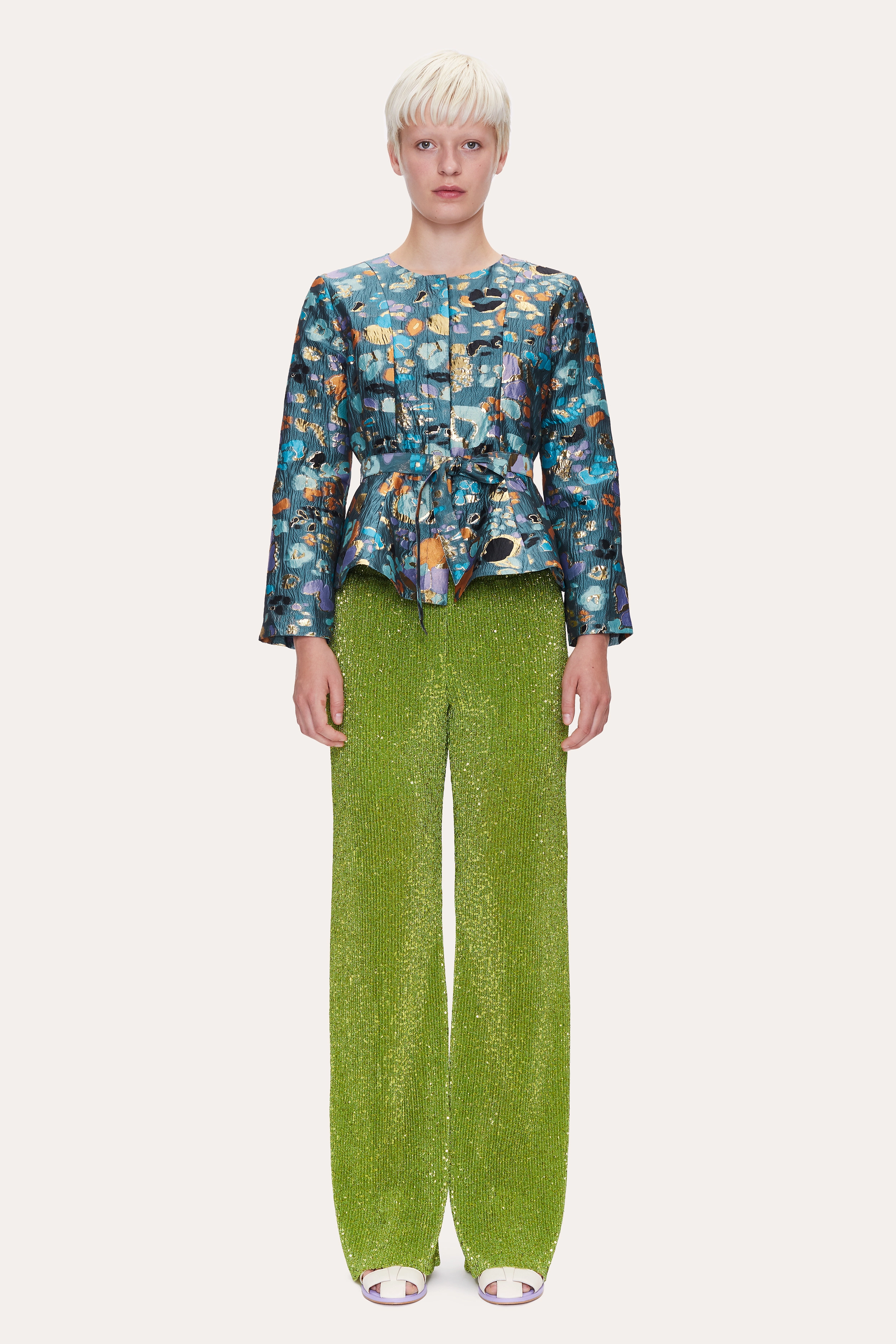 STINE GOYA - Farahi, 1380 Organza Jacquard - 2016 blue leopard - 2