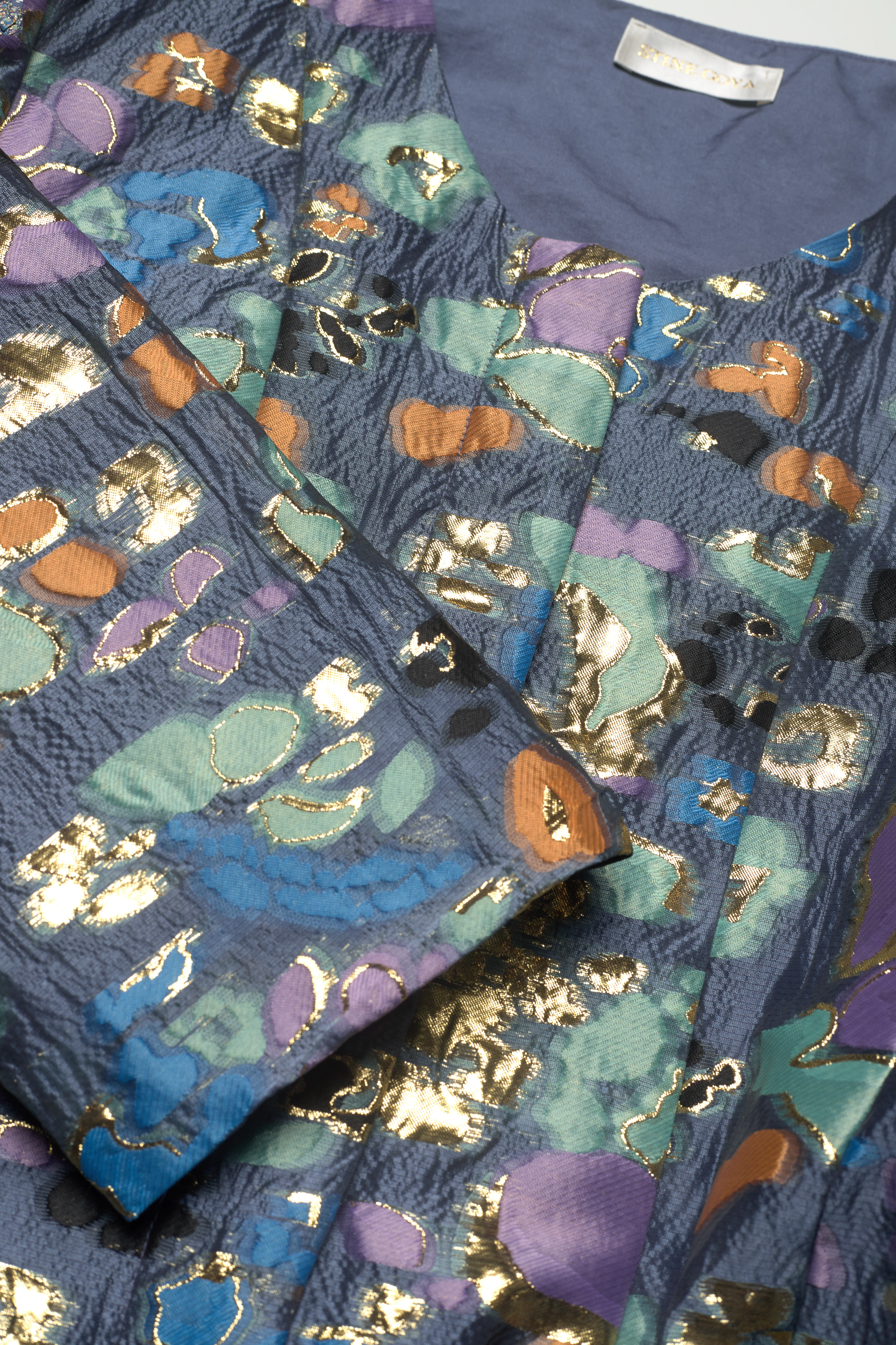 STINE GOYA - Farahi, 1380 Organza Jacquard - 2016 blue leopard - 3