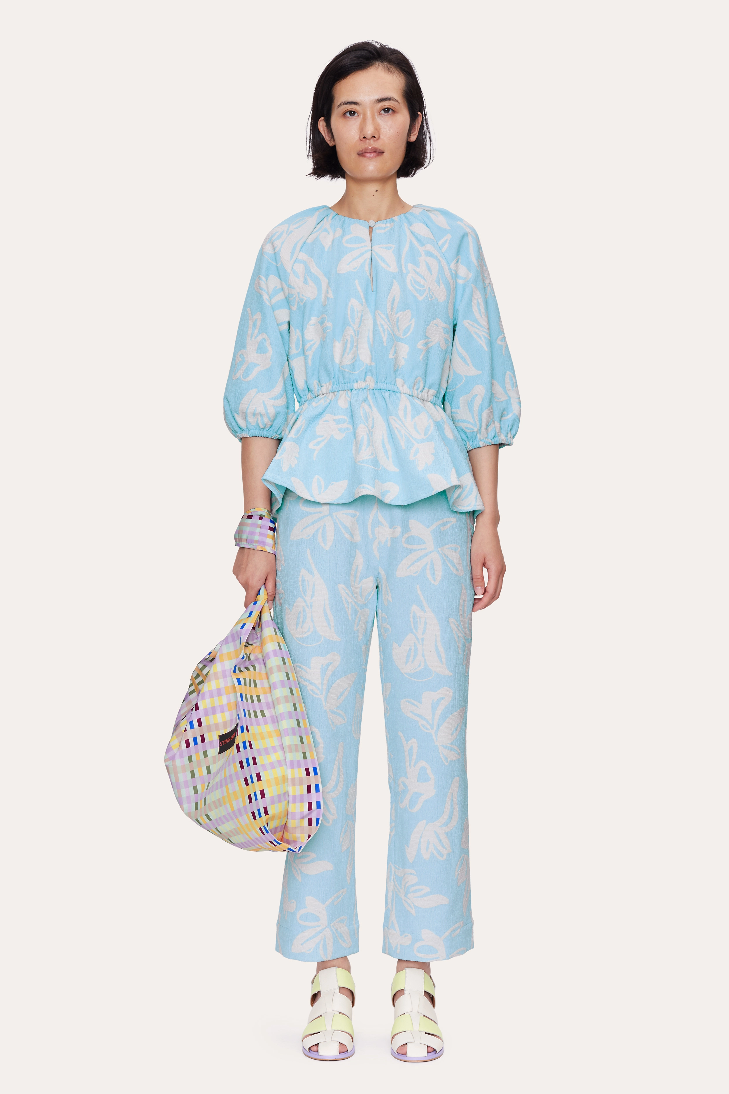 STINE GOYA - Britney, 1384 Woven Jacquard - 2033 the life of a tulip blue - 2