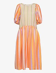 STINE GOYA - Amelia, 1390 Woven Stripe - sommerkjoler - 2024 sunset and lime stripe - 0