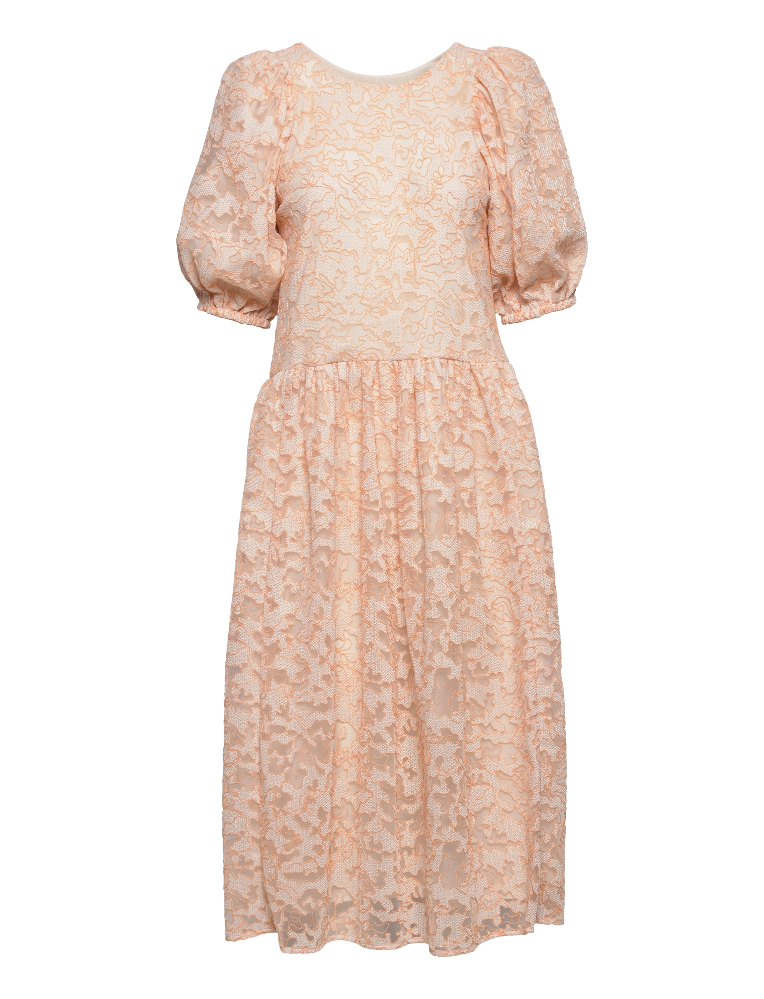 Amelia, 1381 Organza Embroidery - 2017 EMBROIDED WALLPAPER SAND