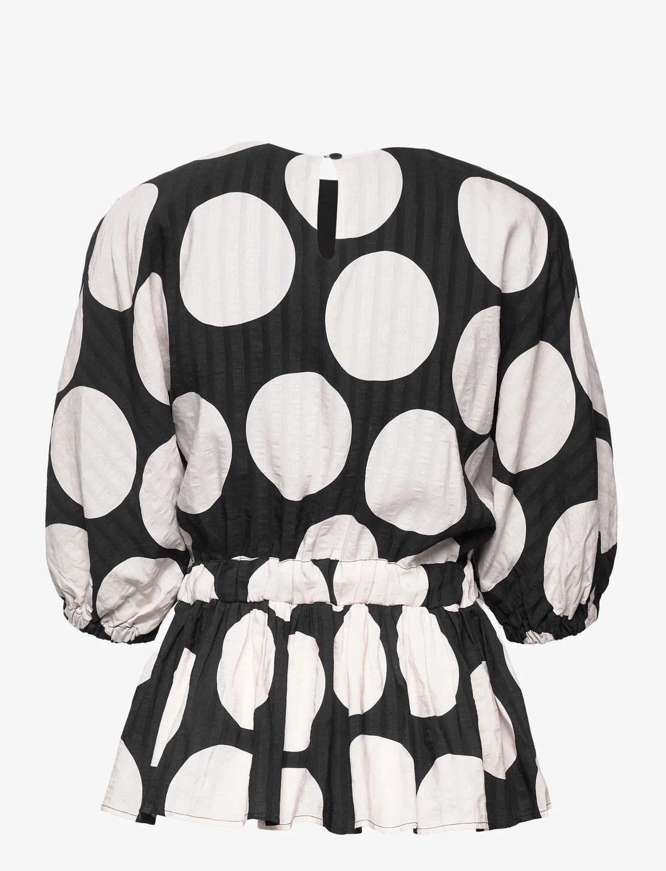 STINE GOYA - Louisa, 1435 Seersucker - short-sleeved blouses - solar eclipse - 1