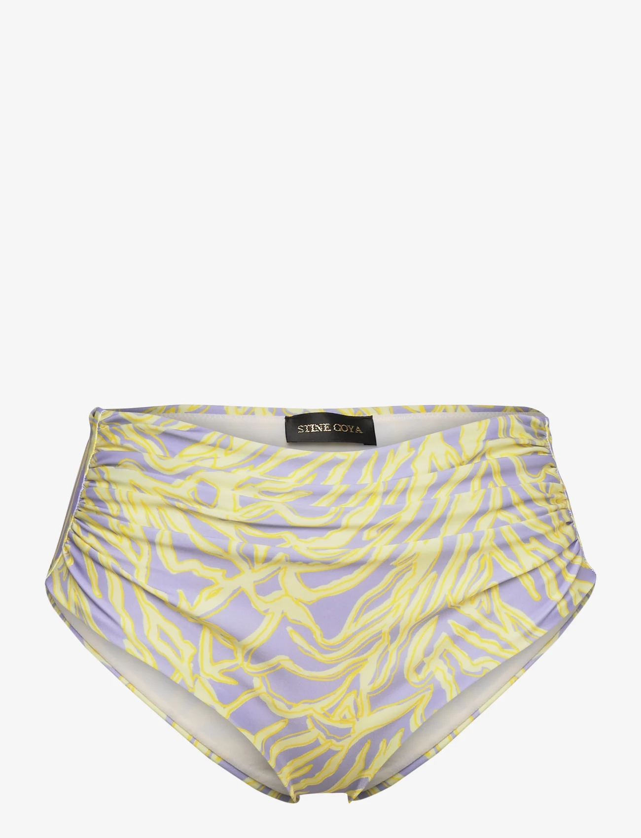 STINE GOYA - Aspen Bikini Bottom, 1465 Swimwear - bikini z wysoką talią - graffiti zebra sunset - 0
