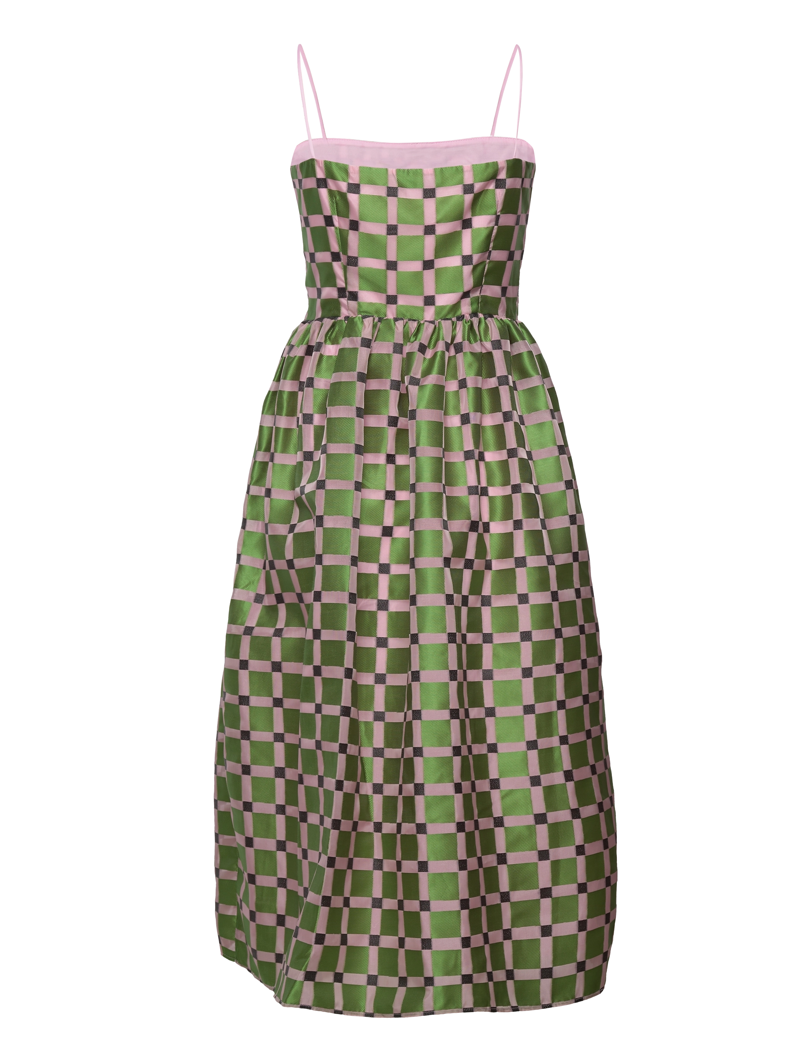 STINE GOYA - Anny, 1494 Glitter Organza - lilac graphic check - 1
