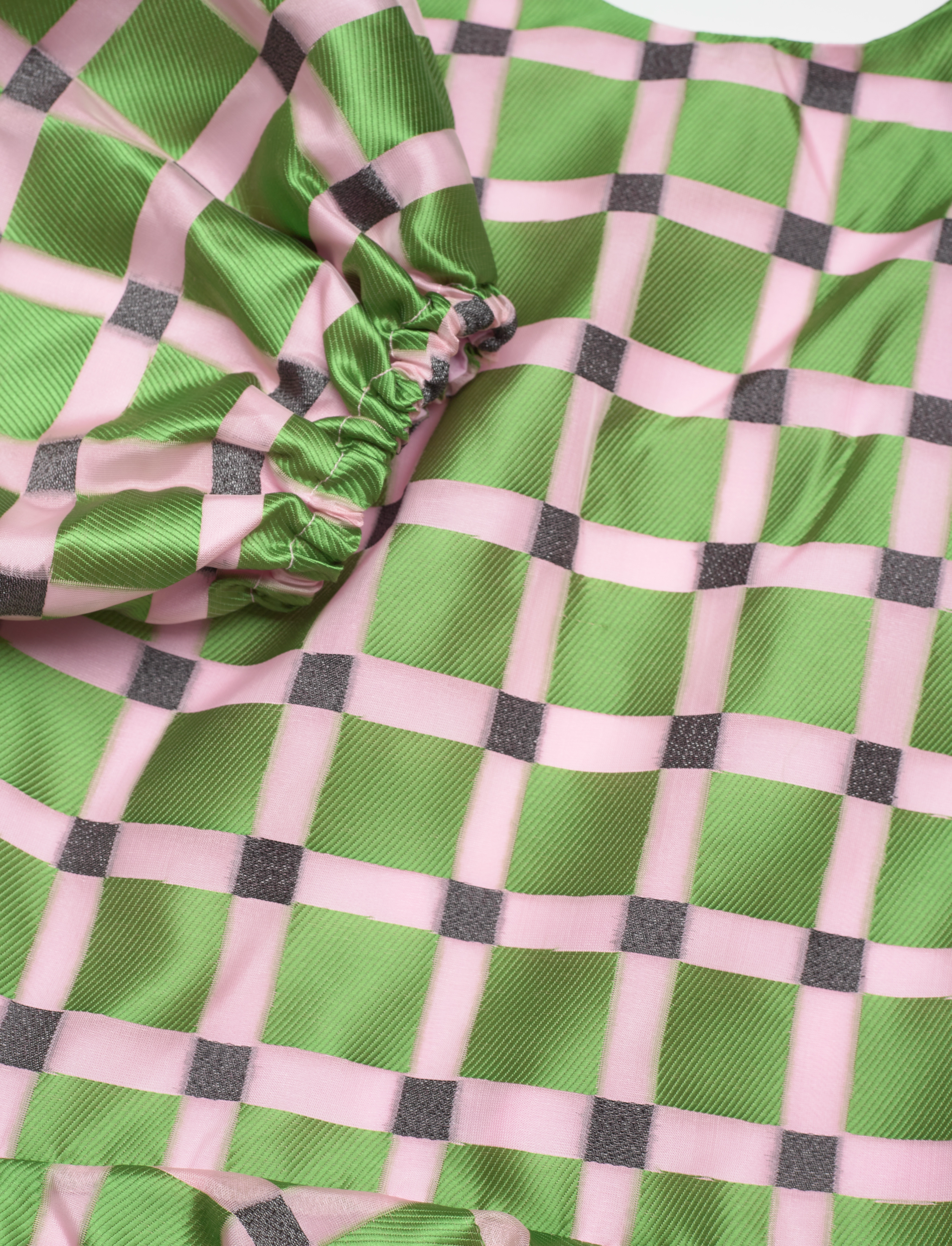 STINE GOYA - Gara, 1494 Glitter Organza - lilac graphic check - 4