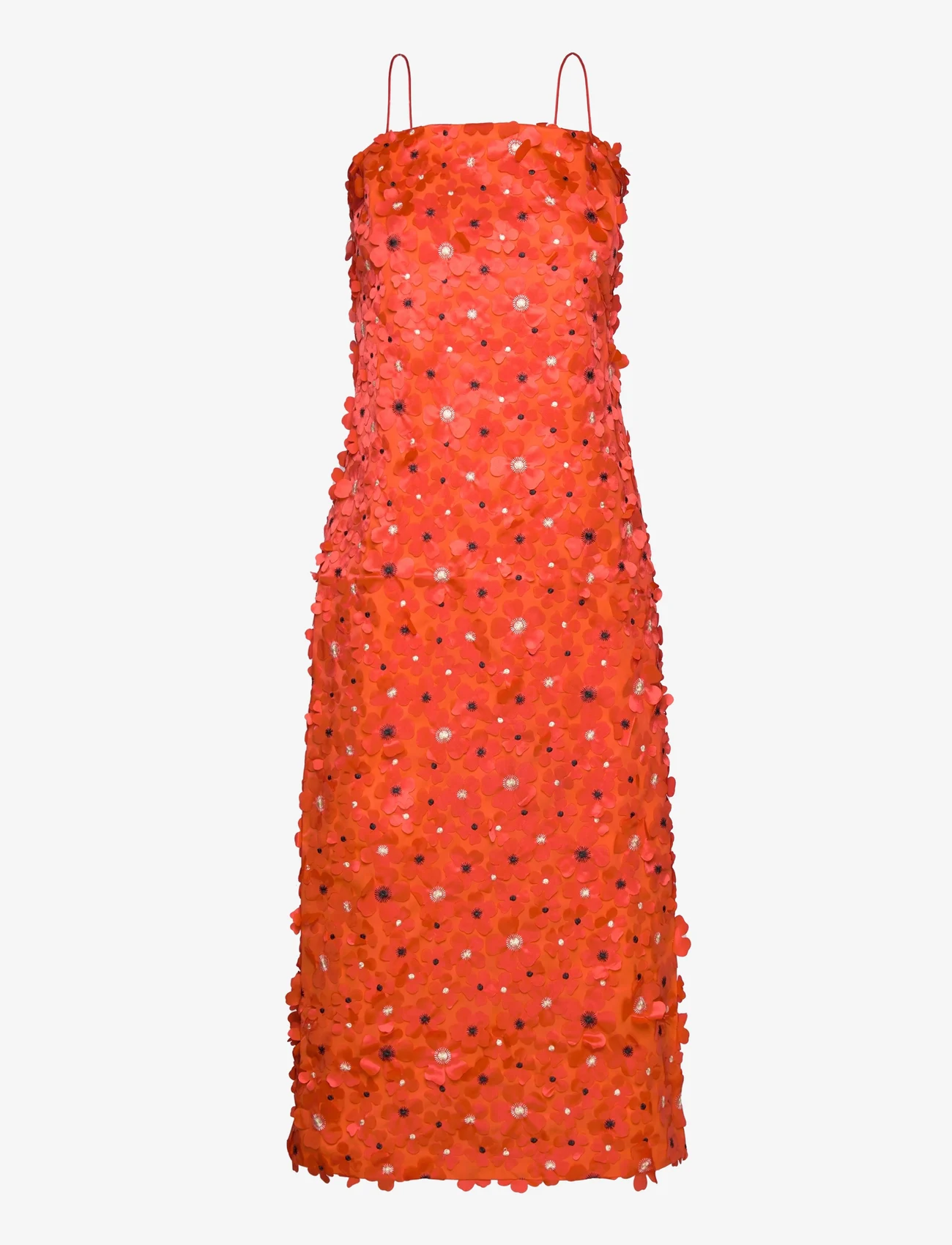 STINE GOYA - Emmy, 1506 3D Embroidery Nylon - midi jurken - orange blossom - 0