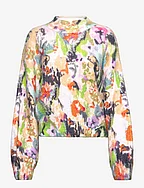 Adonis, 1513 Fluffy Printed Knit - ABSTRACT FLORAL
