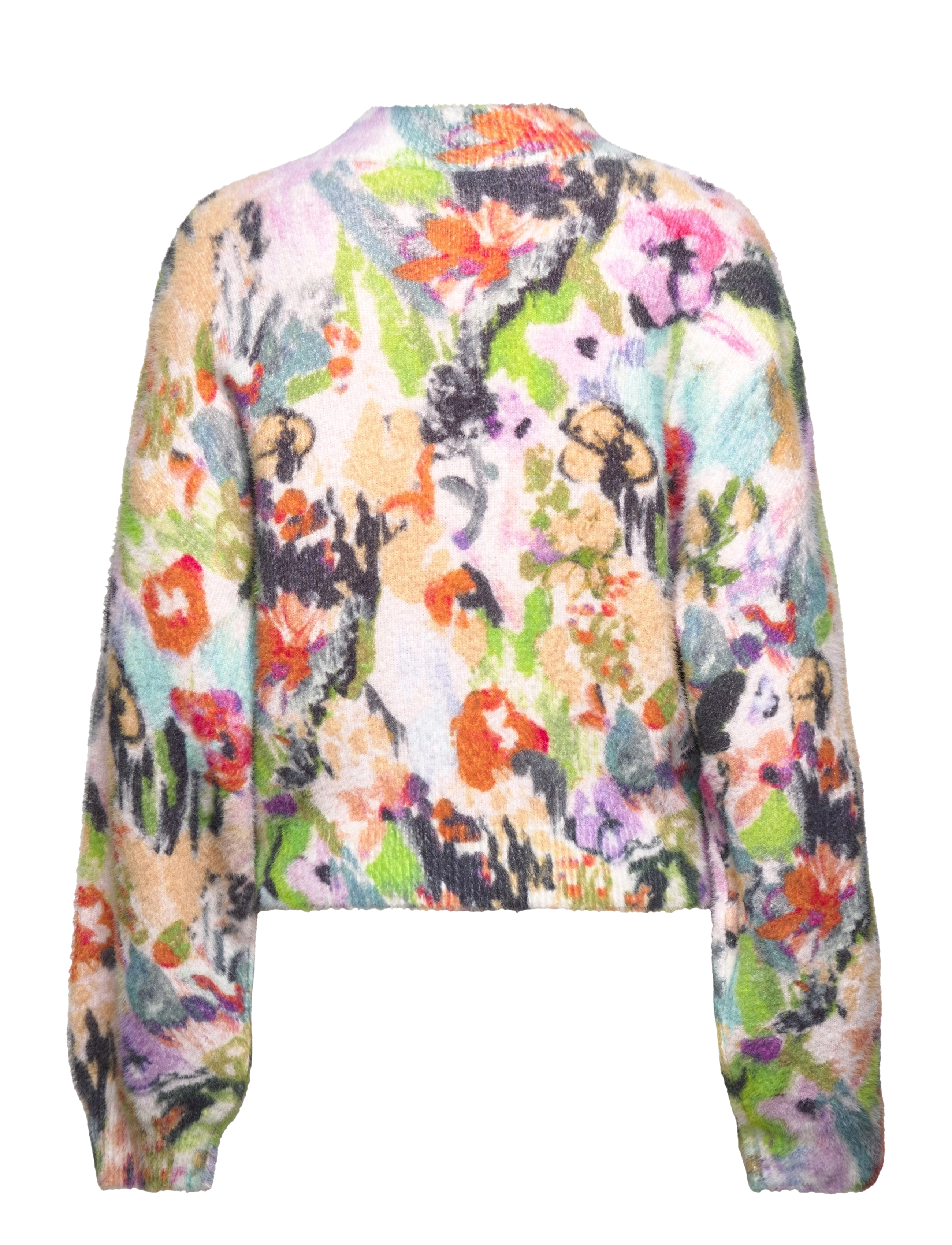 STINE GOYA - Adonis, 1513 Fluffy Printed Knit - abstract floral - 1