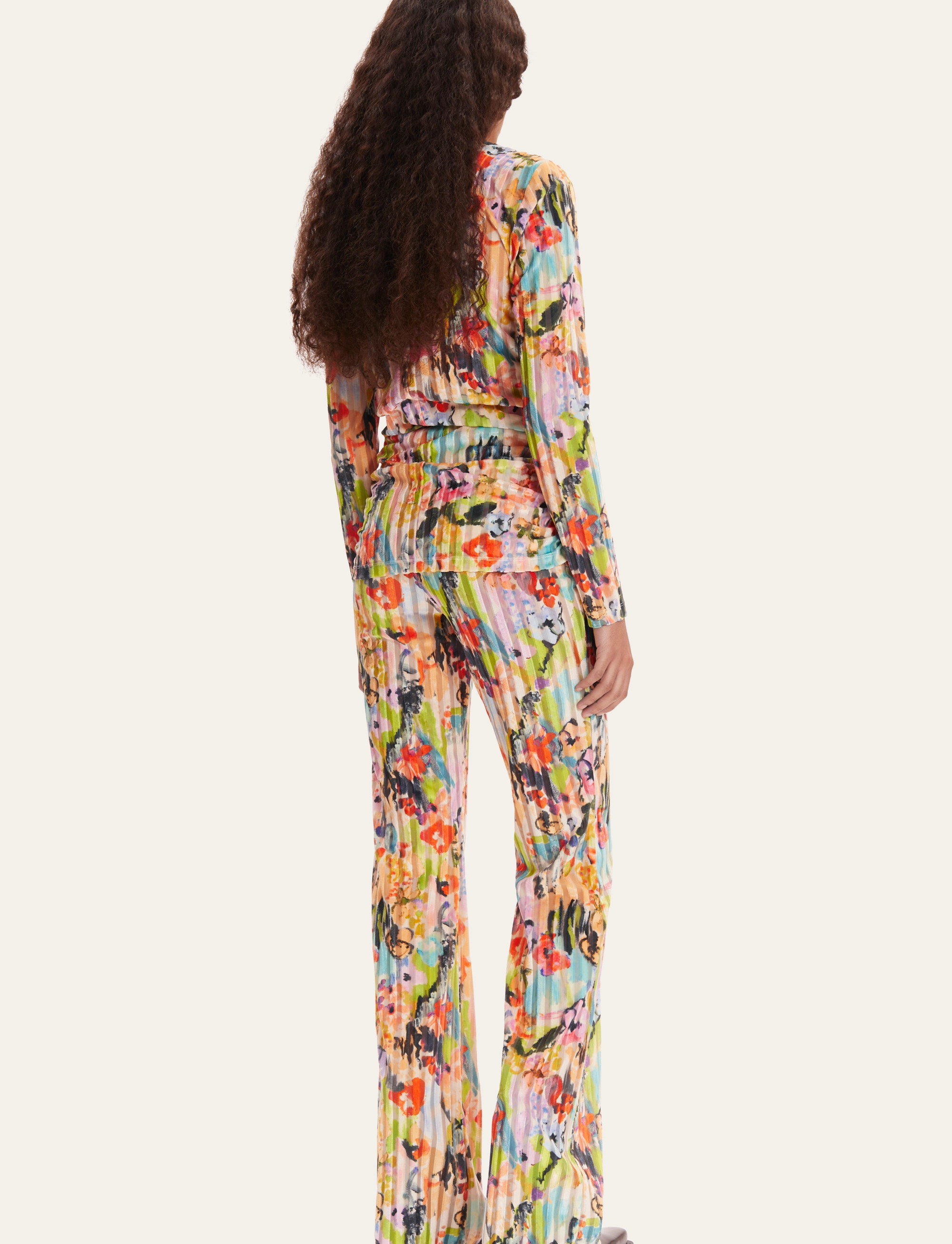 STINE GOYA - Vanessa, 1551 Velvet Stripe Devoré - abstract floral - 3