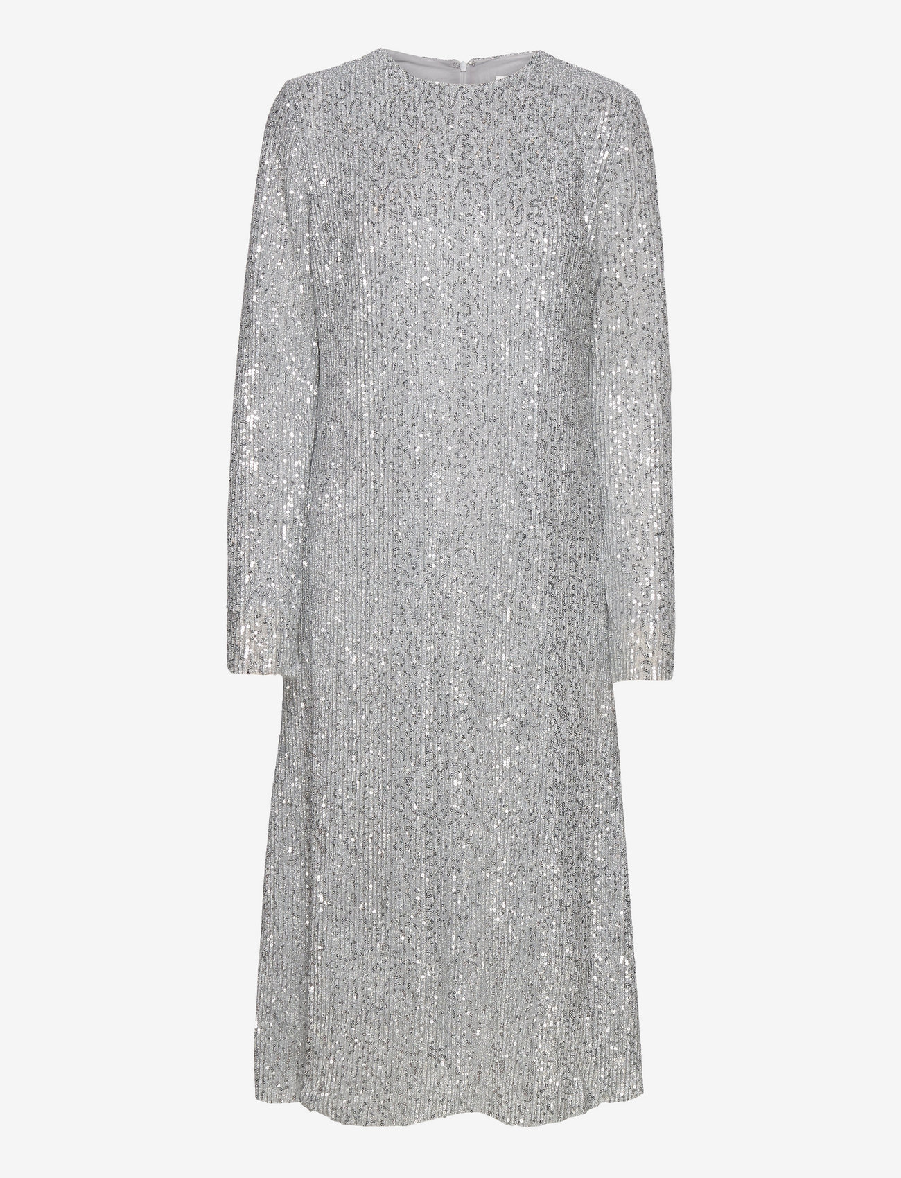 STINE GOYA - Celsia, 1604 Sequins Jersey - pailletkjoler - silver - 1
