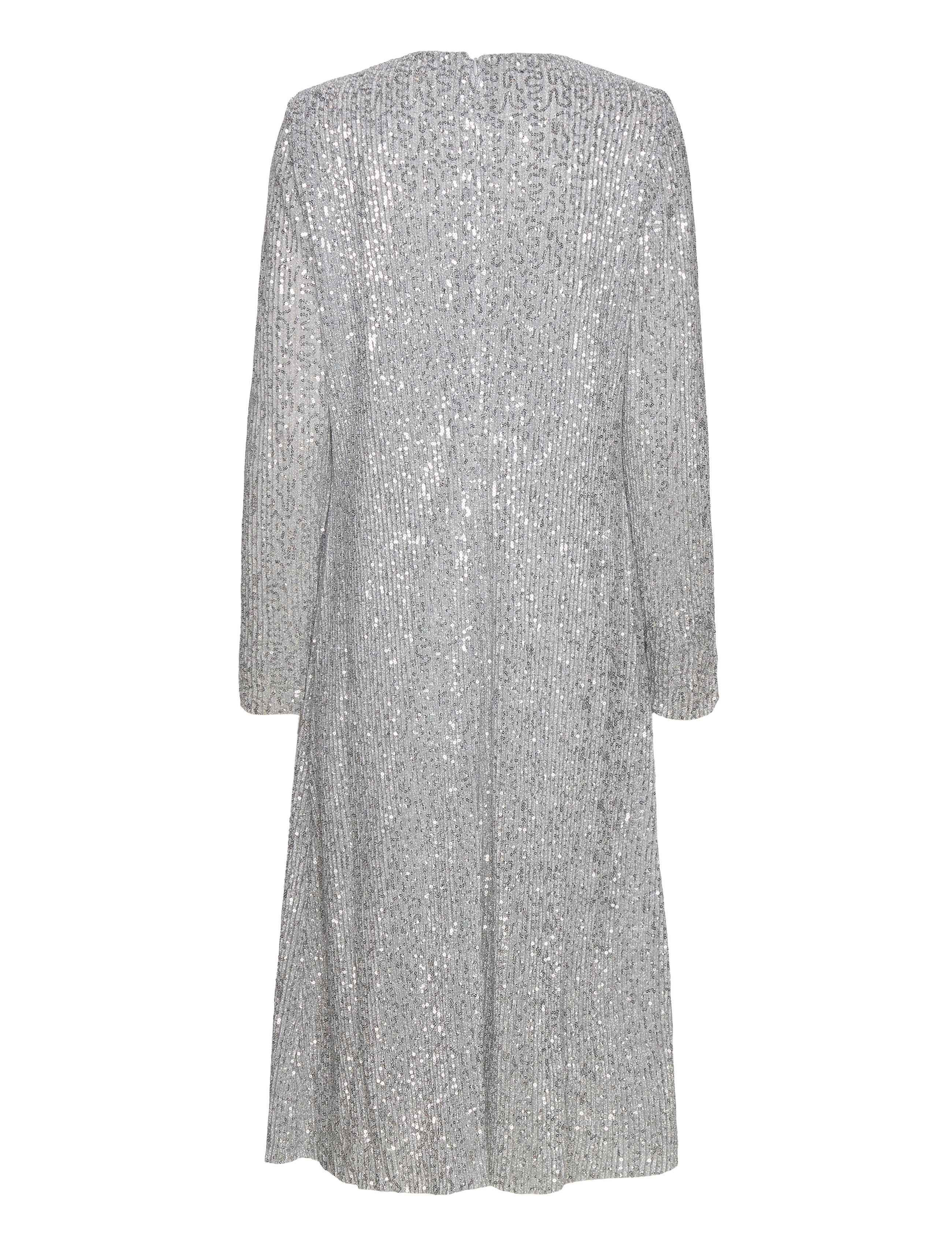 STINE GOYA - Celsia, 1604 Sequins Jersey - pailletkjoler - silver - 2