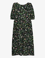 STINE GOYA - Ursi, 1611 Crinkled Poly - midi jurken - fluor mini flowers - 1