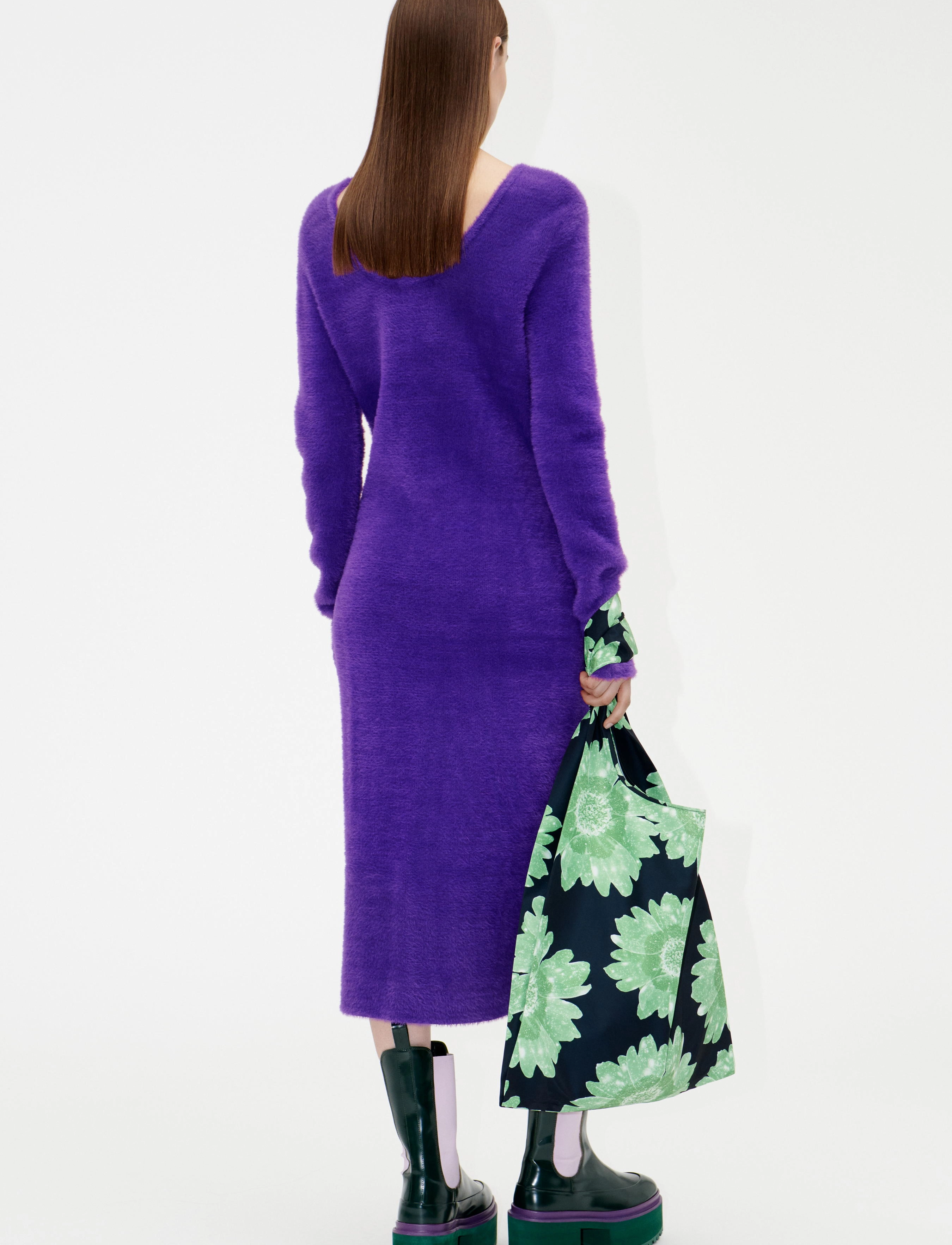 STINE GOYA - Hella, 1656 Printed Fluffy Knit - royal purple - 3
