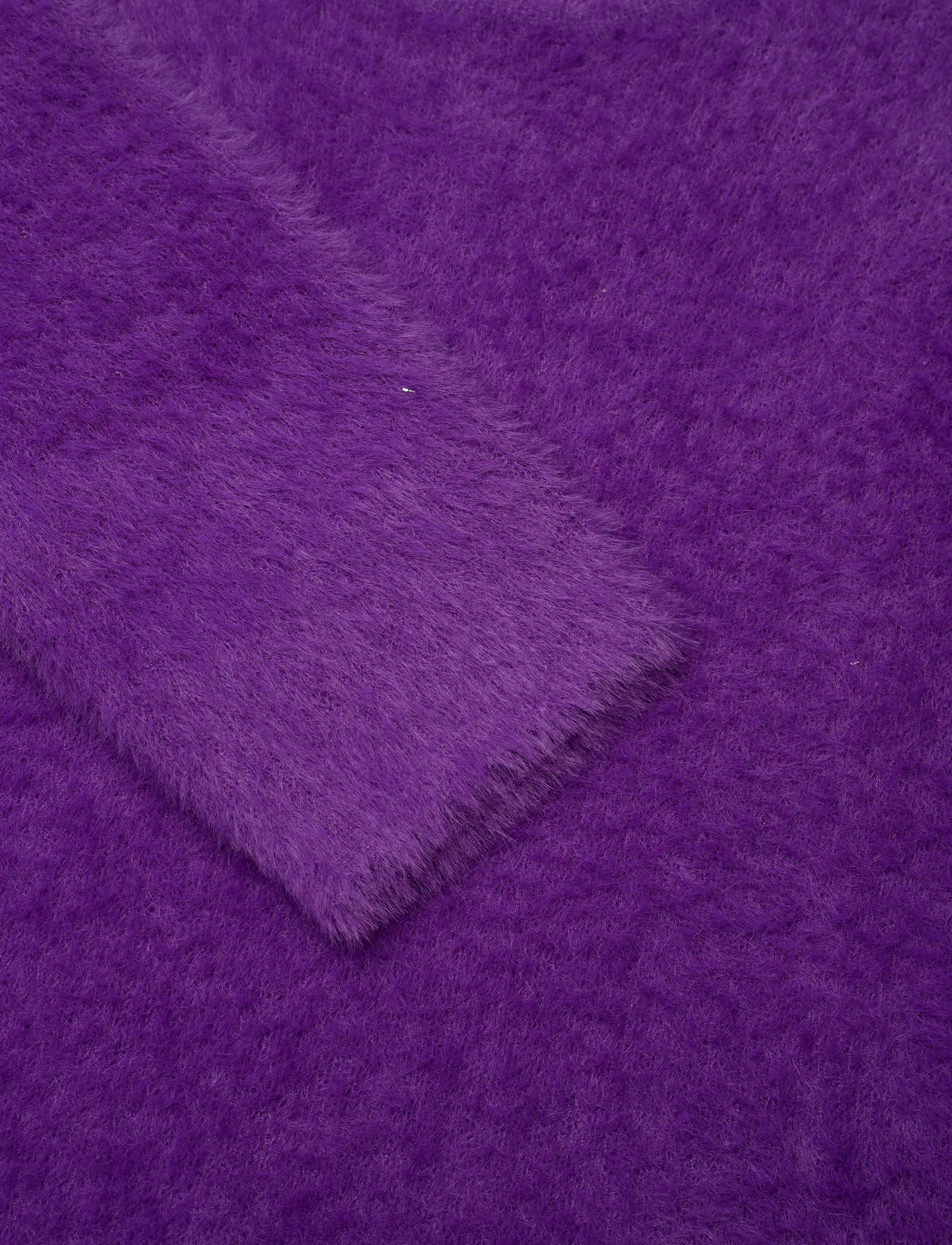 STINE GOYA - Hella, 1656 Printed Fluffy Knit - royal purple - 4