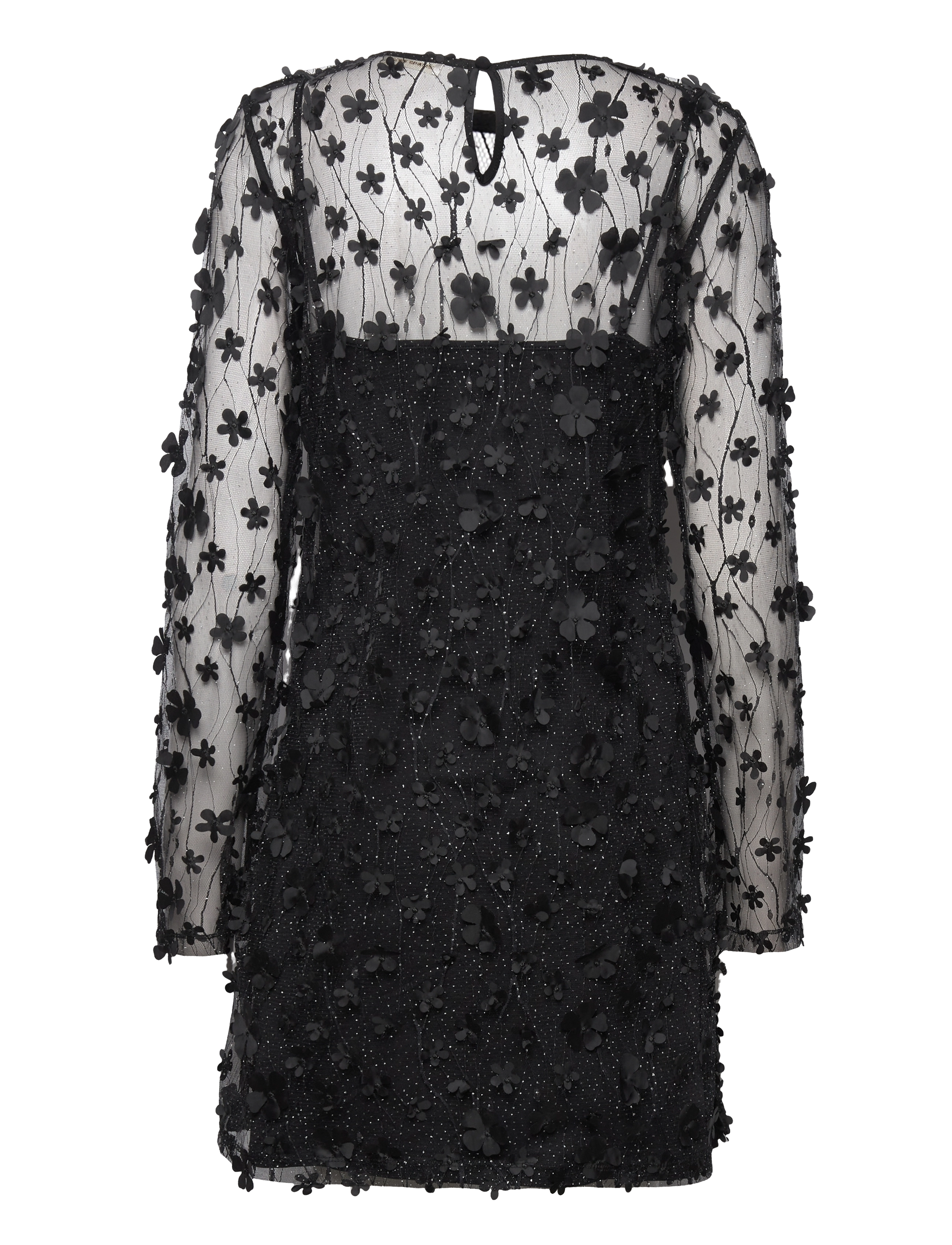STINE GOYA - Rocio, 1669 Mesh Floral Applique - black - 1