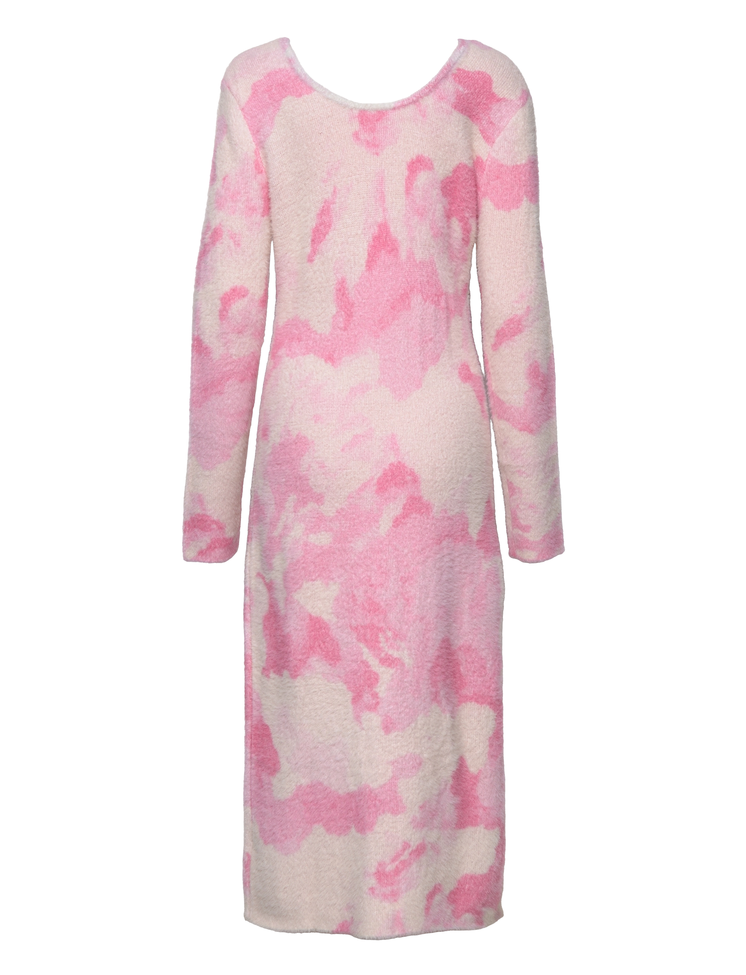 STINE GOYA - Hella, 1656 Printed Fluffy Knit - strikkjoler - pink clouds - 2