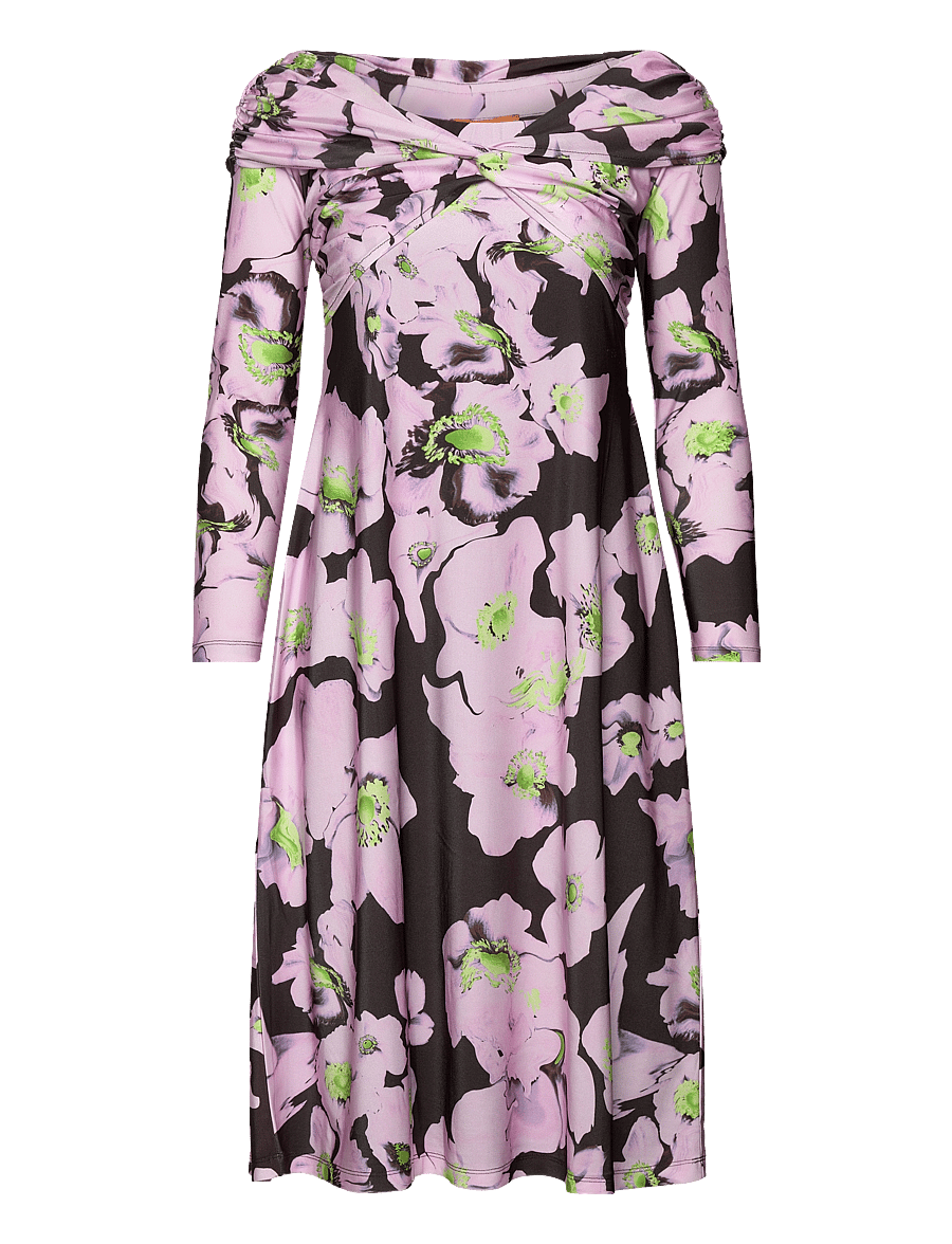 STINE GOYA - Fay, 1677 Slinky Heavy Jersey - midikleider - liquified floral - 1