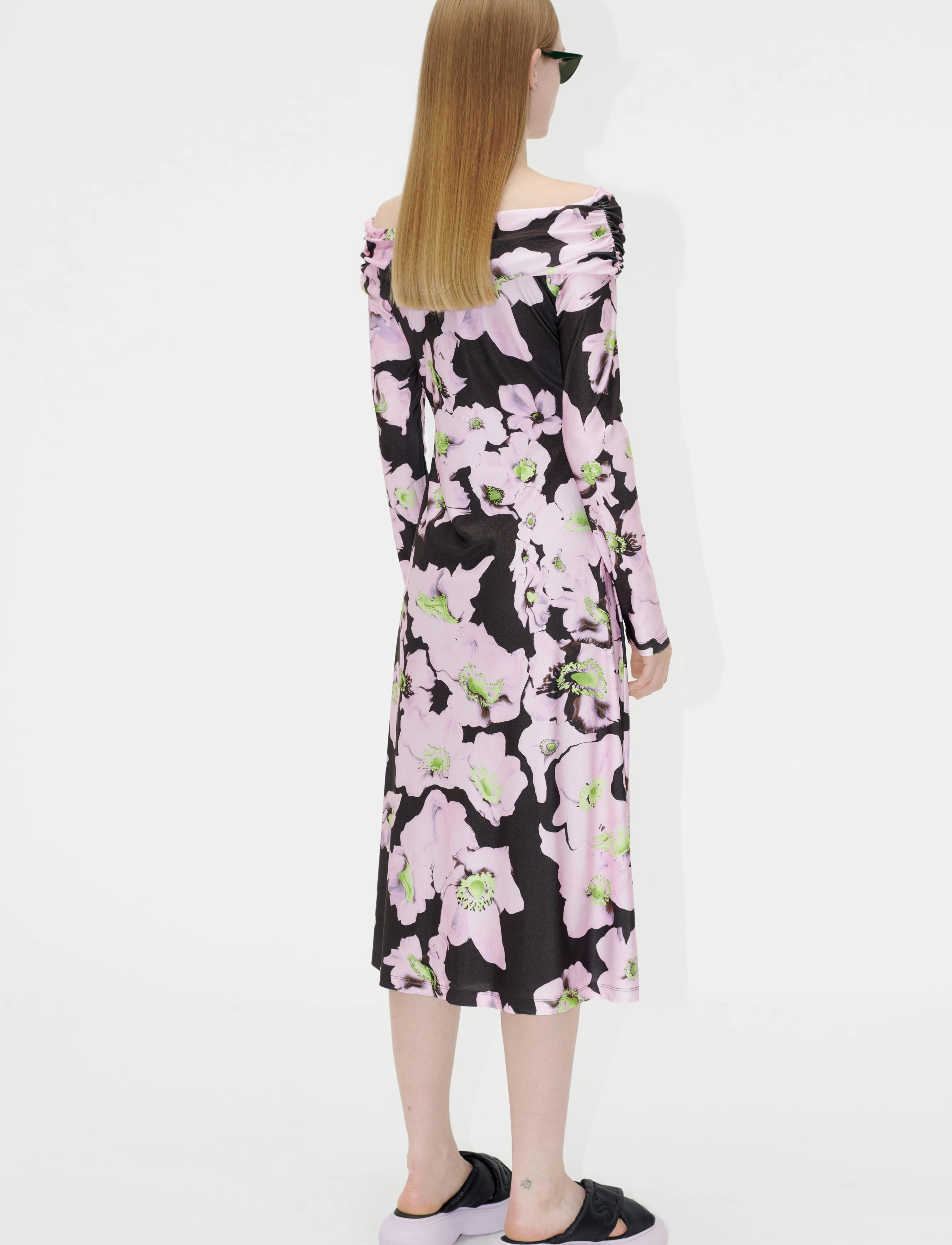 STINE GOYA - Fay, 1677 Slinky Heavy Jersey - midi kjoler - liquified floral - 3