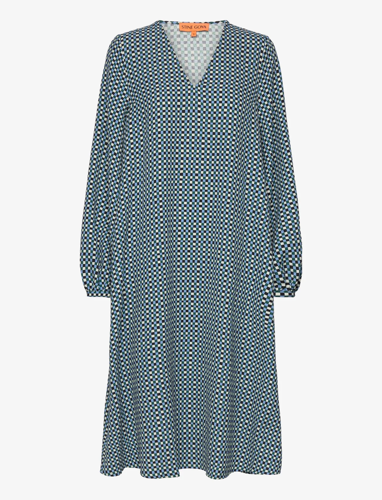 STINE GOYA - Nini, 1681 Structure Stretch - shirt dresses - mini check - 0