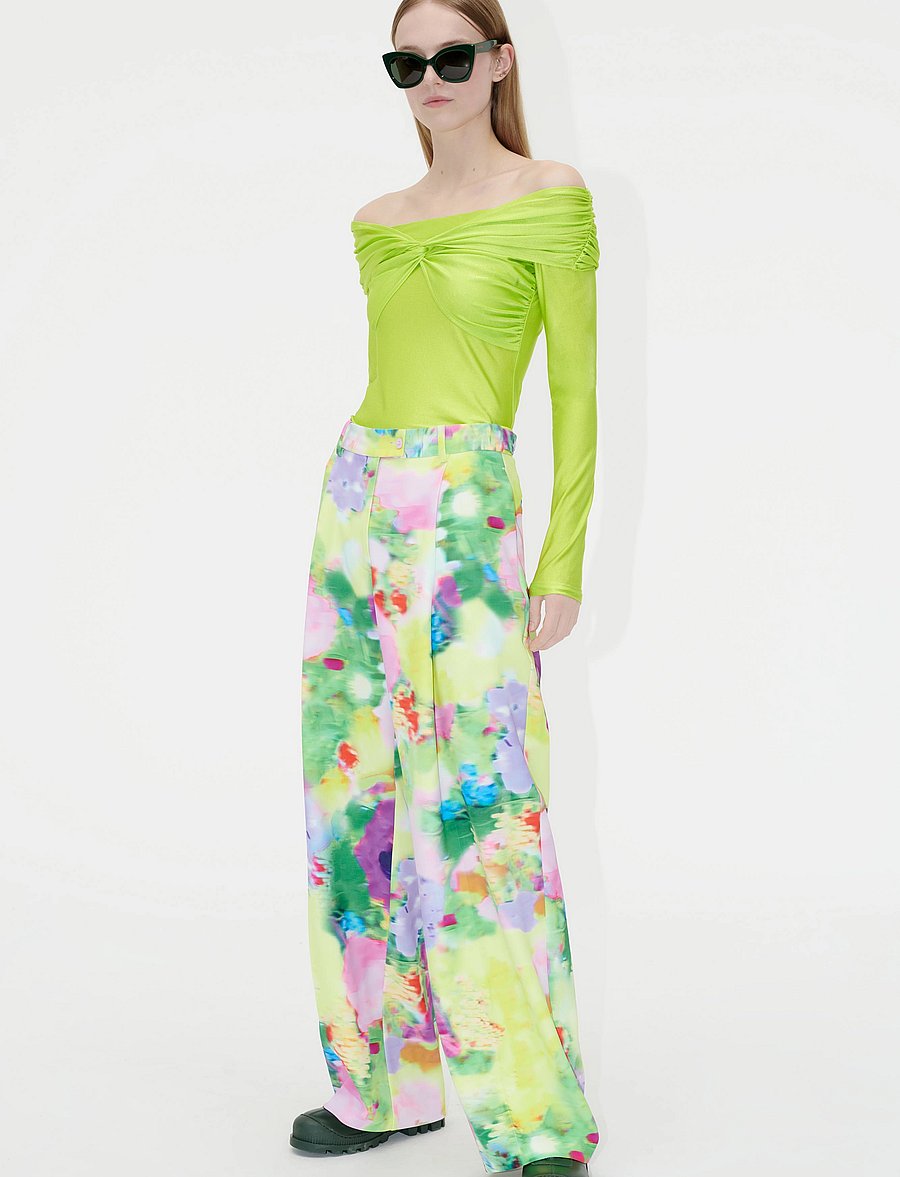 STINE GOYA - Yuna Solid, 1677 Slinky Heavy Jerse - langærmede toppe - acid lime - 0