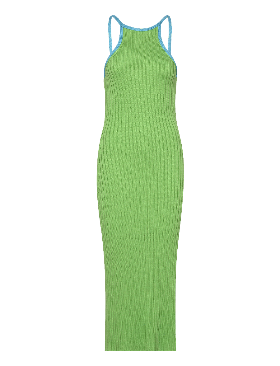 STINE GOYA - Layden, 1705 Textured Viscose - fodralklänningar - kelly green - 1