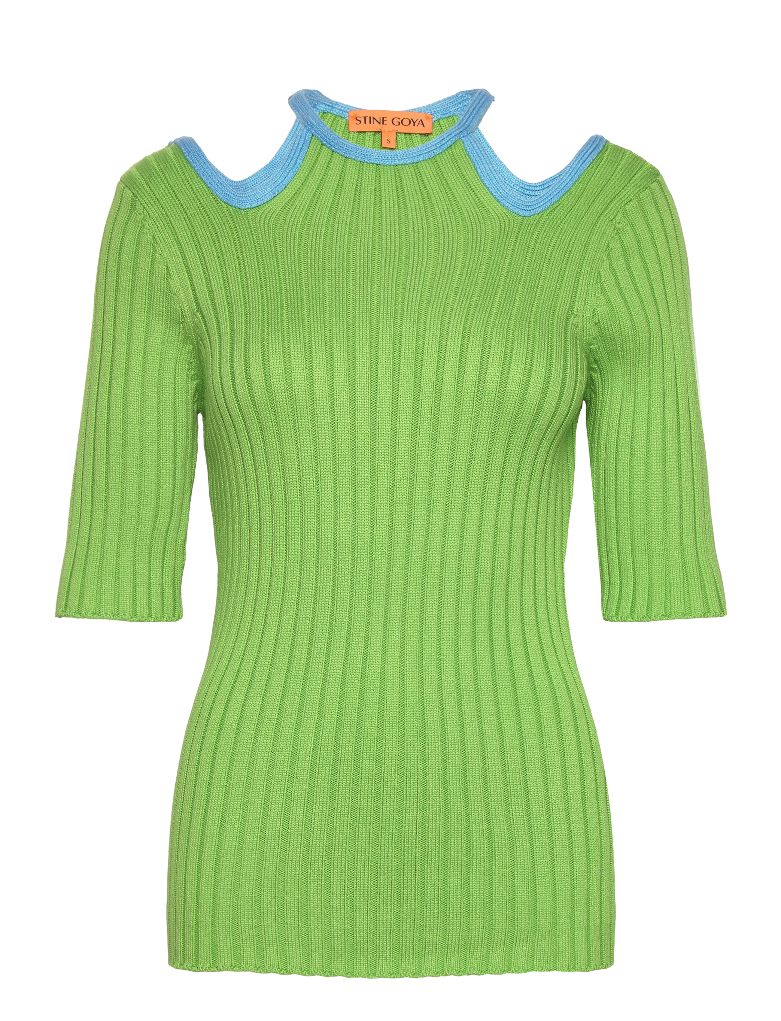 STINE GOYA Leva, 1705 Textured Viscose Grün - XS - Damen