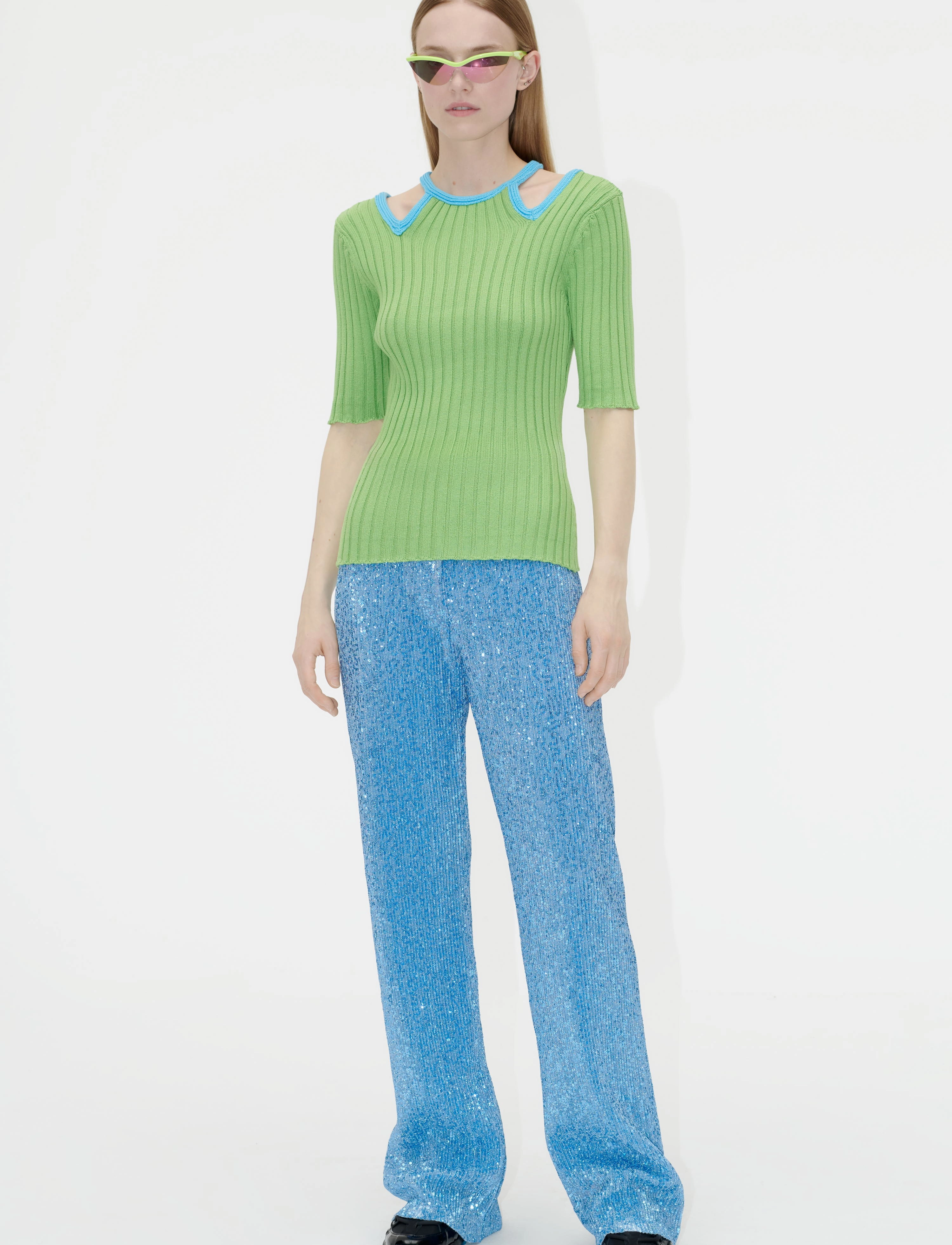 STINE GOYA Leva, 1705 Textured Viscose - Strickmode - KELLY GREEN / green