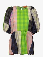 STINE GOYA - Liw, 1776 Tencel - short-sleeved blouses - check - 0