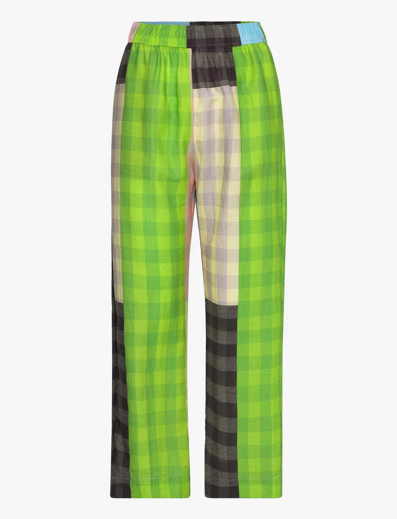STINE GOYA - Debra, 1776 Tencel - wide leg trousers - check - 0