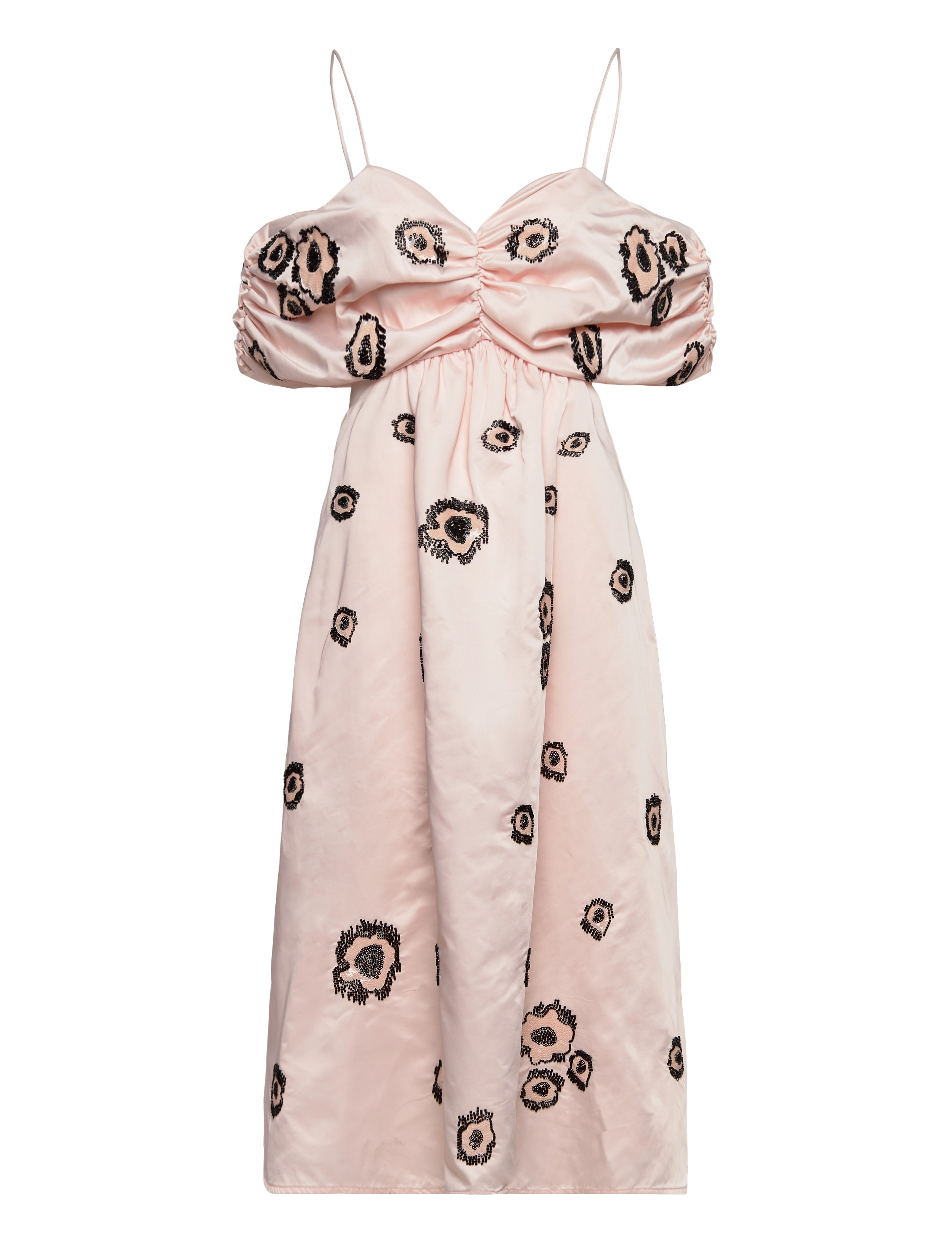 STINE GOYA Francesca, 1782 Embellished Matte T - Klær - MOVING FLOWERS / pink/rose