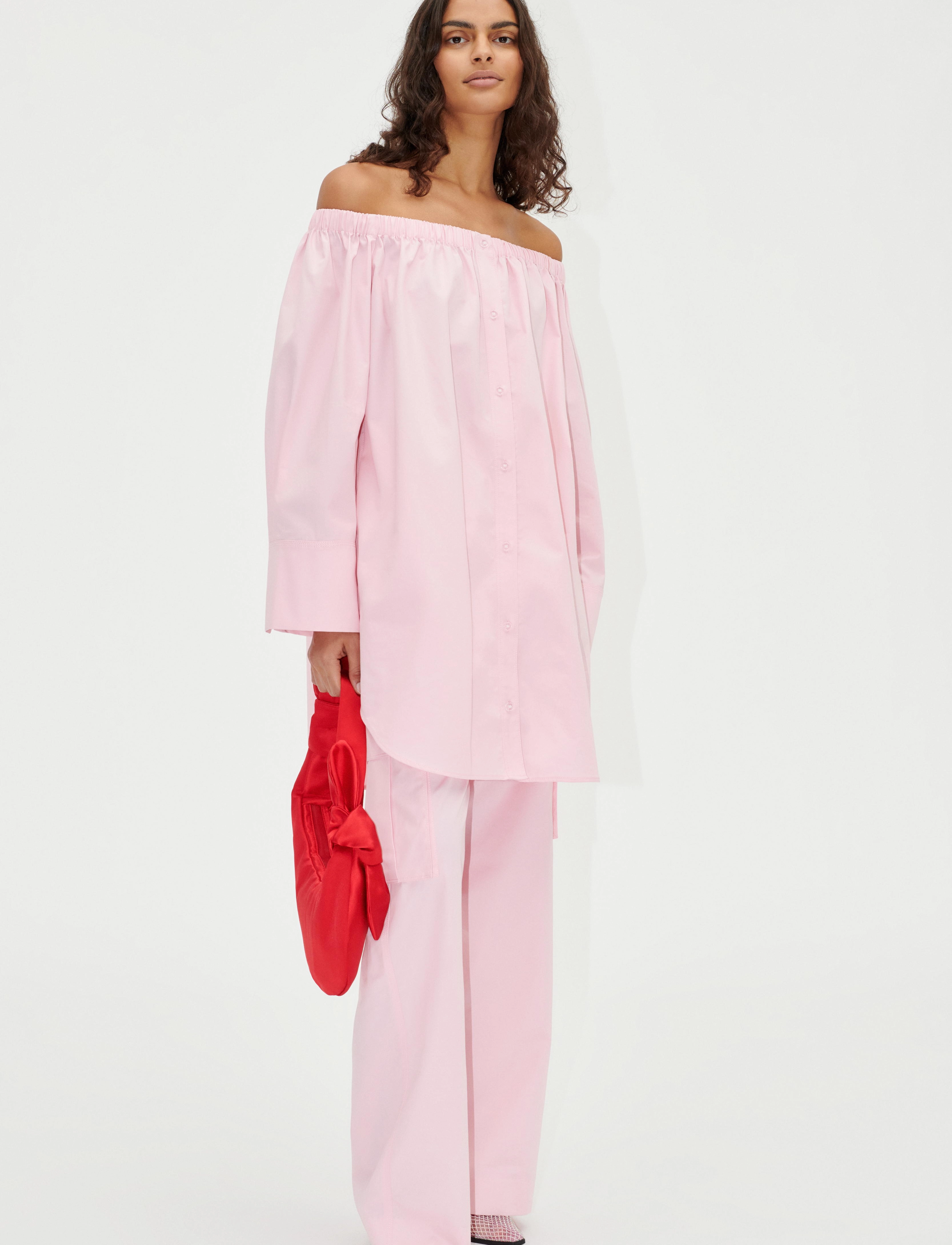 STINE GOYA Rosan, 1796 Cotton Poplin - Kjoler - ROSE SHADOW / pink/rose
