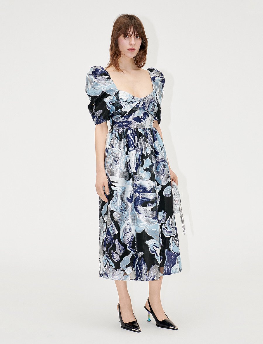 stine goya organza dress Nala pleated fil coup organza mini dress - blush