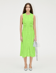 STINE GOYA - Austyn, 1836 Heavy Velvet - midi dresses - neon green - 4