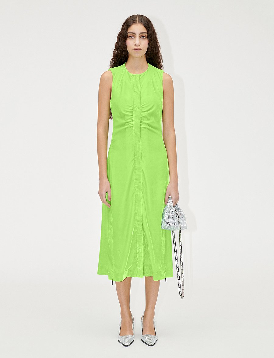 STINE GOYA - Austyn, 1836 Heavy Velvet - midi kjoler - neon green - 0