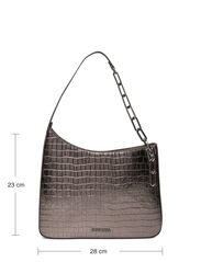 STINE GOYA - Lexie, 1883 Asymmetric Slim Shoulde - handbags - silver croc - 4