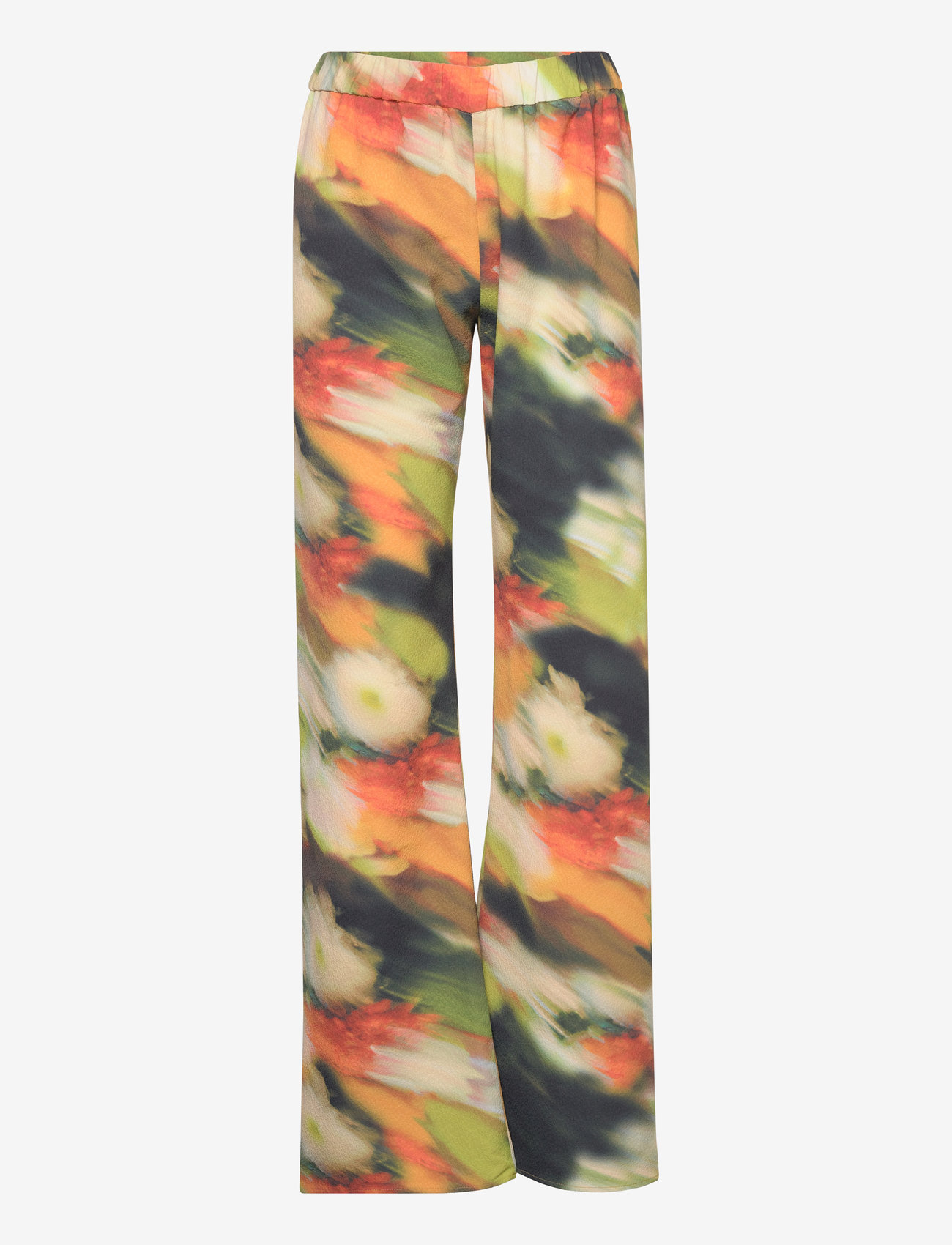 STINE GOYA - Marc, 1915 Structure Stretch - straight leg hosen - flowers in fast motion - 0