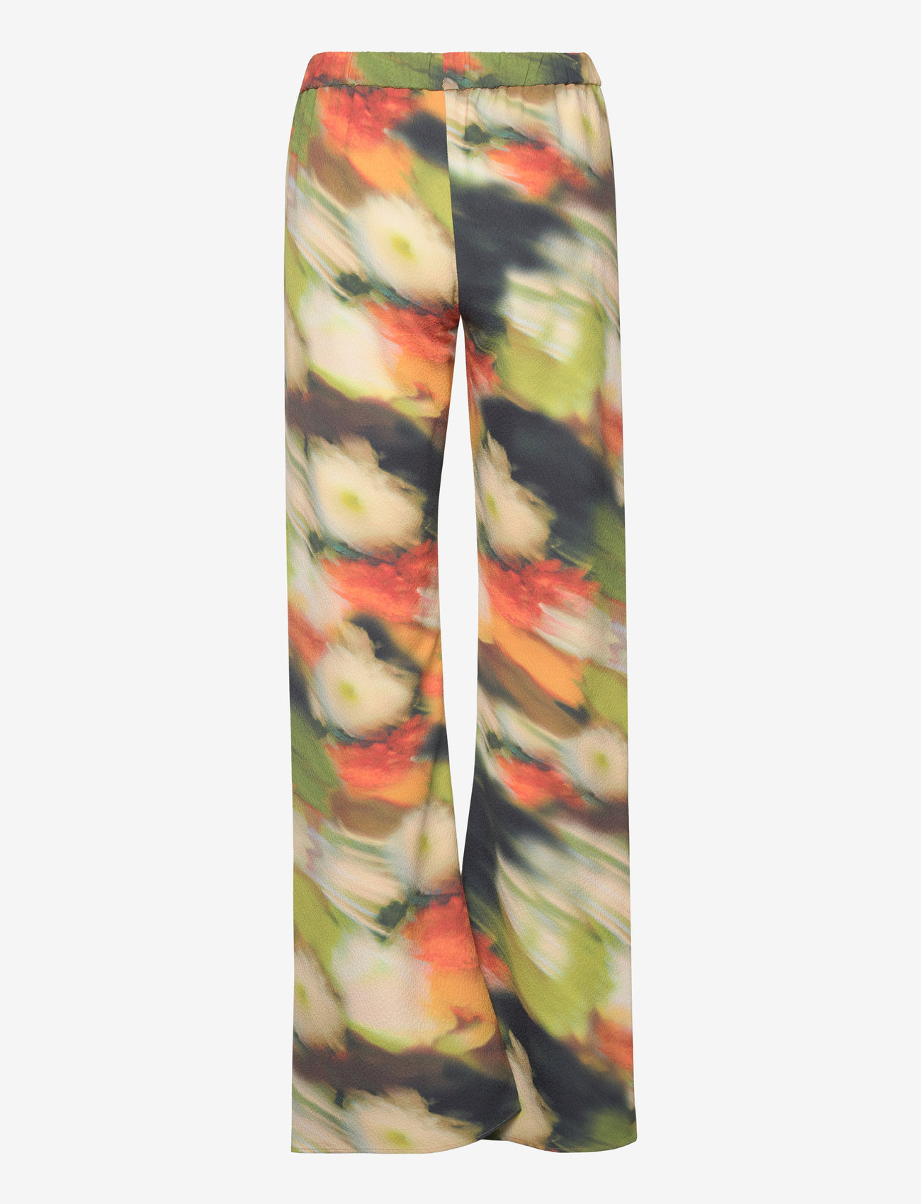 STINE GOYA - Marc, 1915 Structure Stretch - straight leg hosen - flowers in fast motion - 1