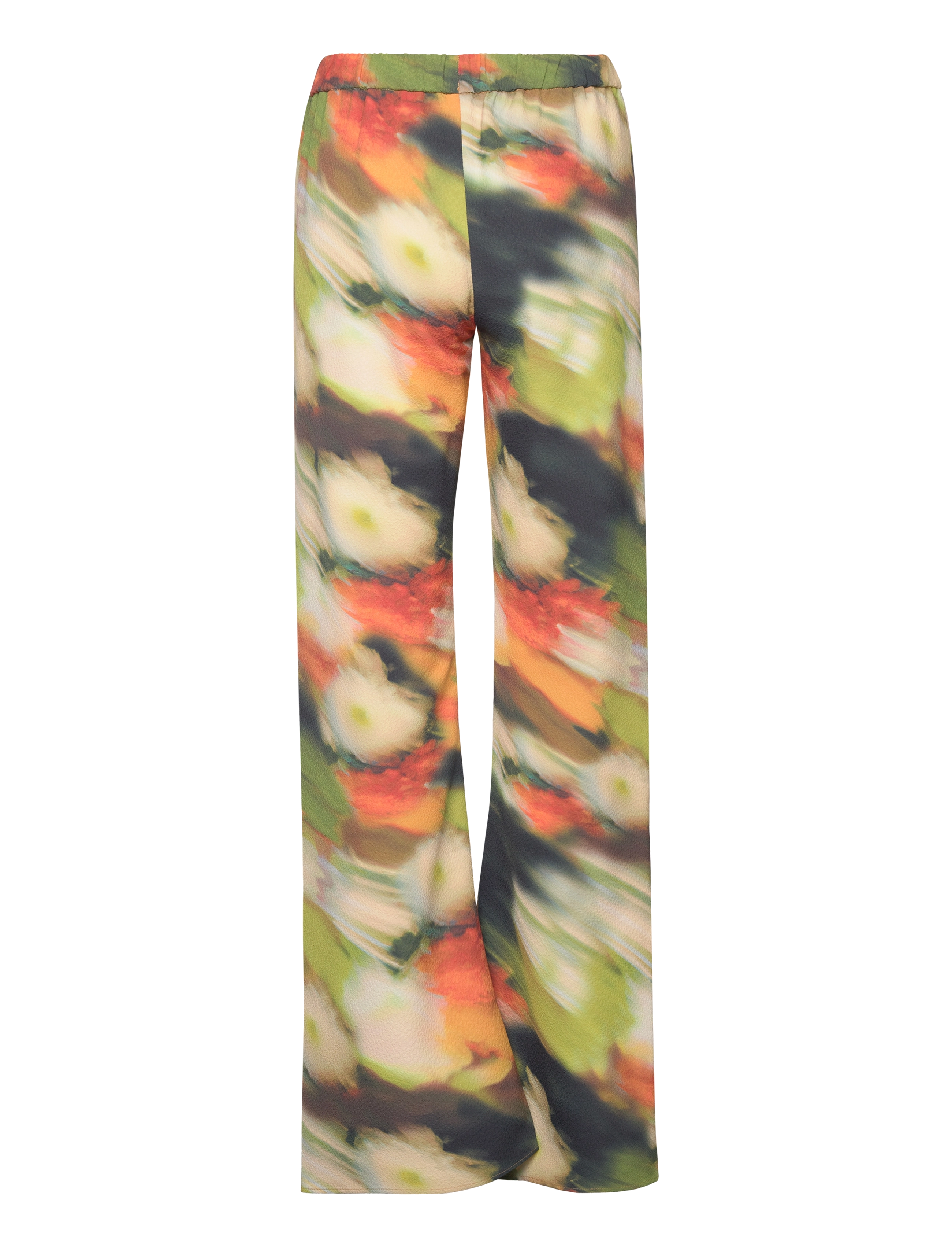 STINE GOYA - Marc, 1915 Structure Stretch - straight leg hosen - flowers in fast motion - 2