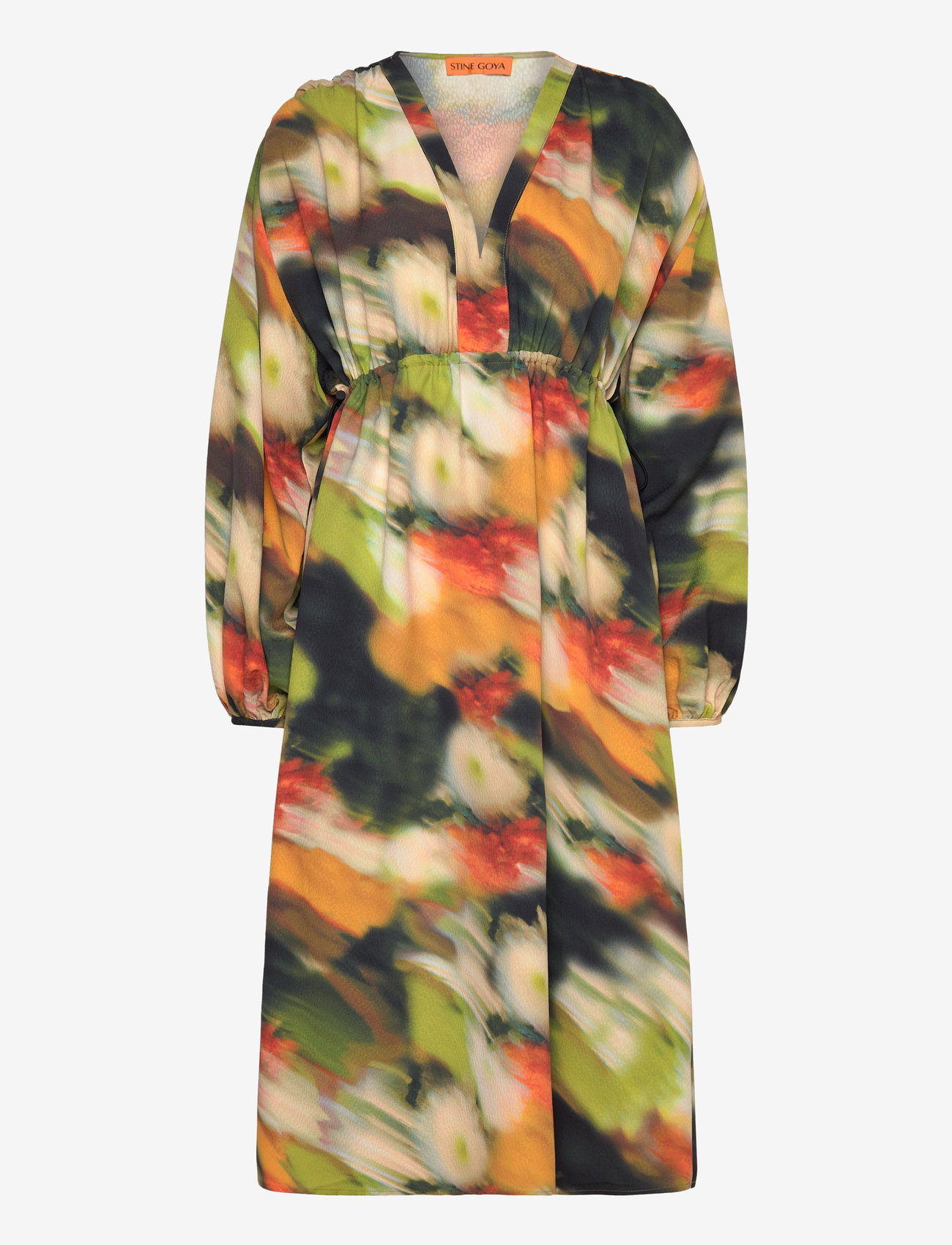 STINE GOYA Veroma, 1915 Structure Stretch – midi jurken – winkel bij  Booztlet