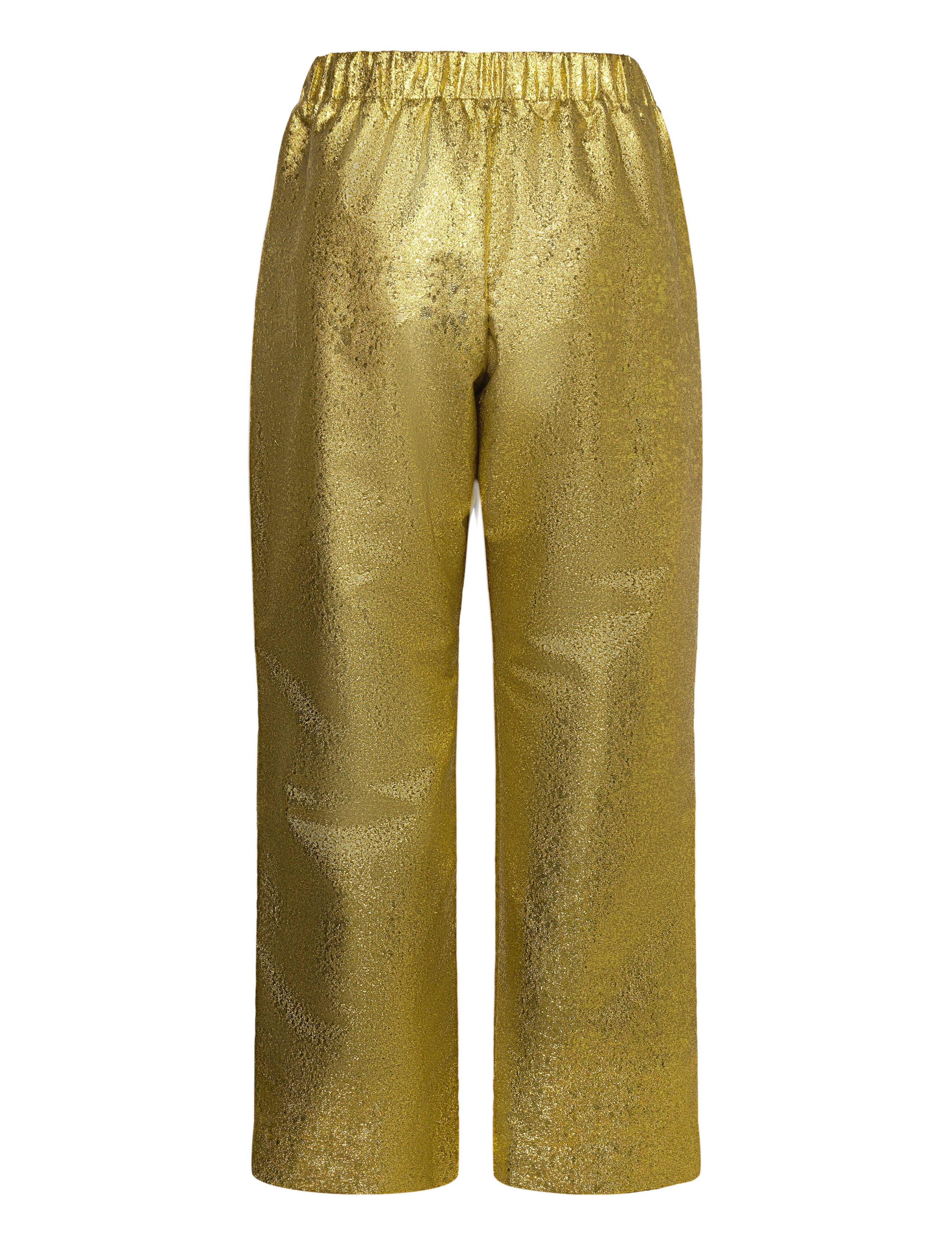 STINE GOYA - Isra, 1918 Organza Jacquard - hosen mit weitem bein - luminescent gold - 2
