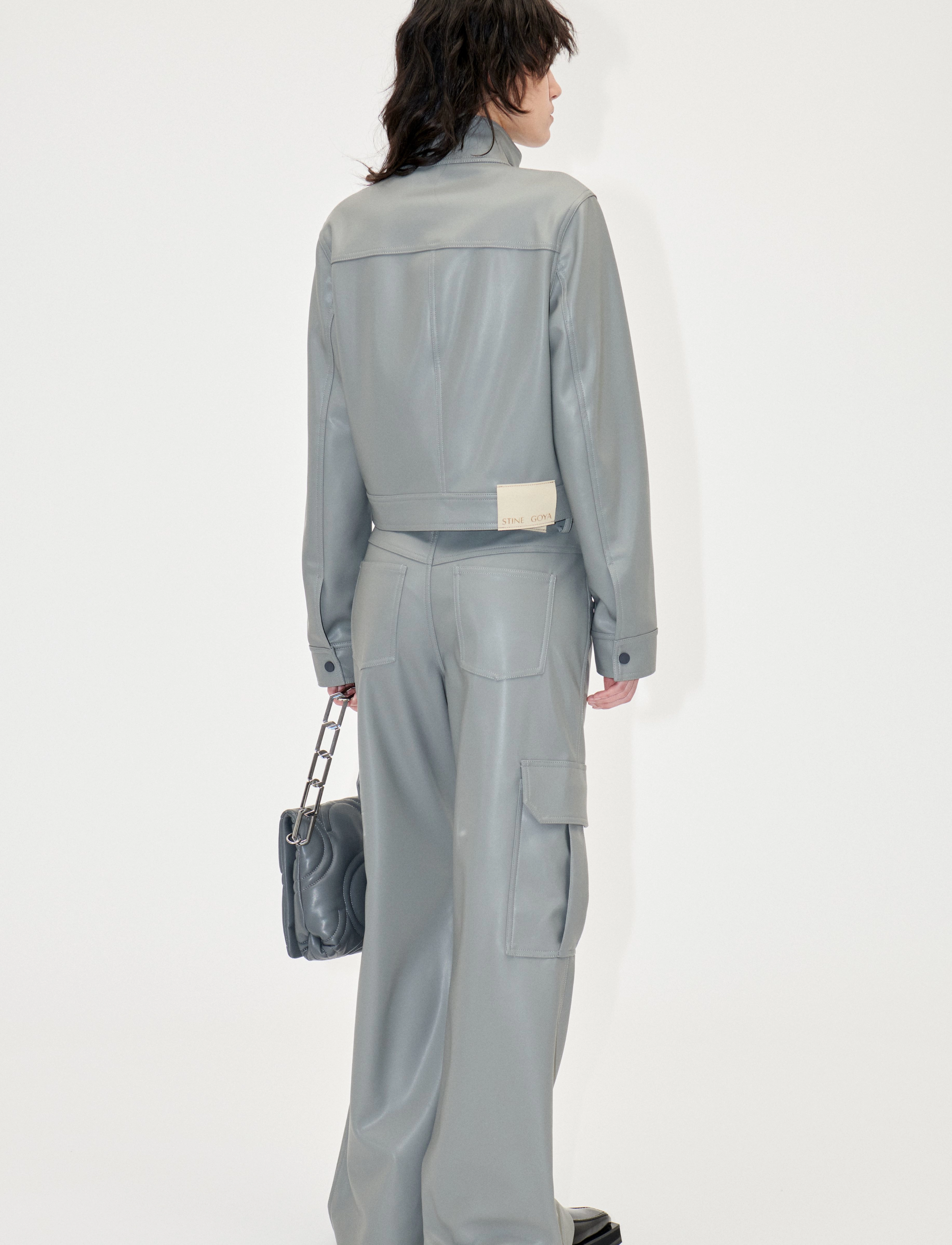 STINE GOYA - Stevie, 1935 Recycled Faux Leather - festmode zu outlet-preisen - grey - 3