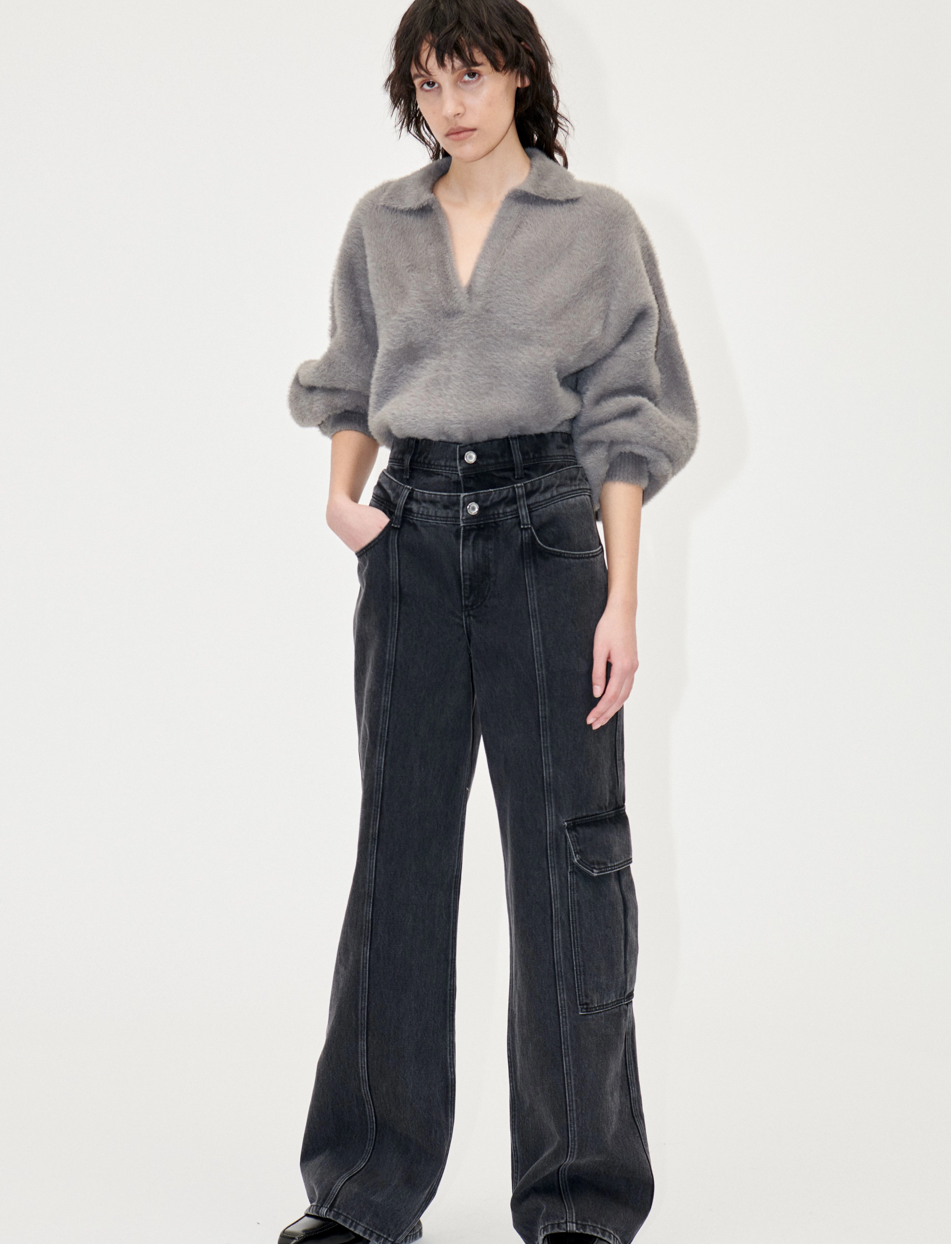 STINE GOYA Paul, 1909 Denim, 24, Jeans, Schwarz - Wide, Frauen